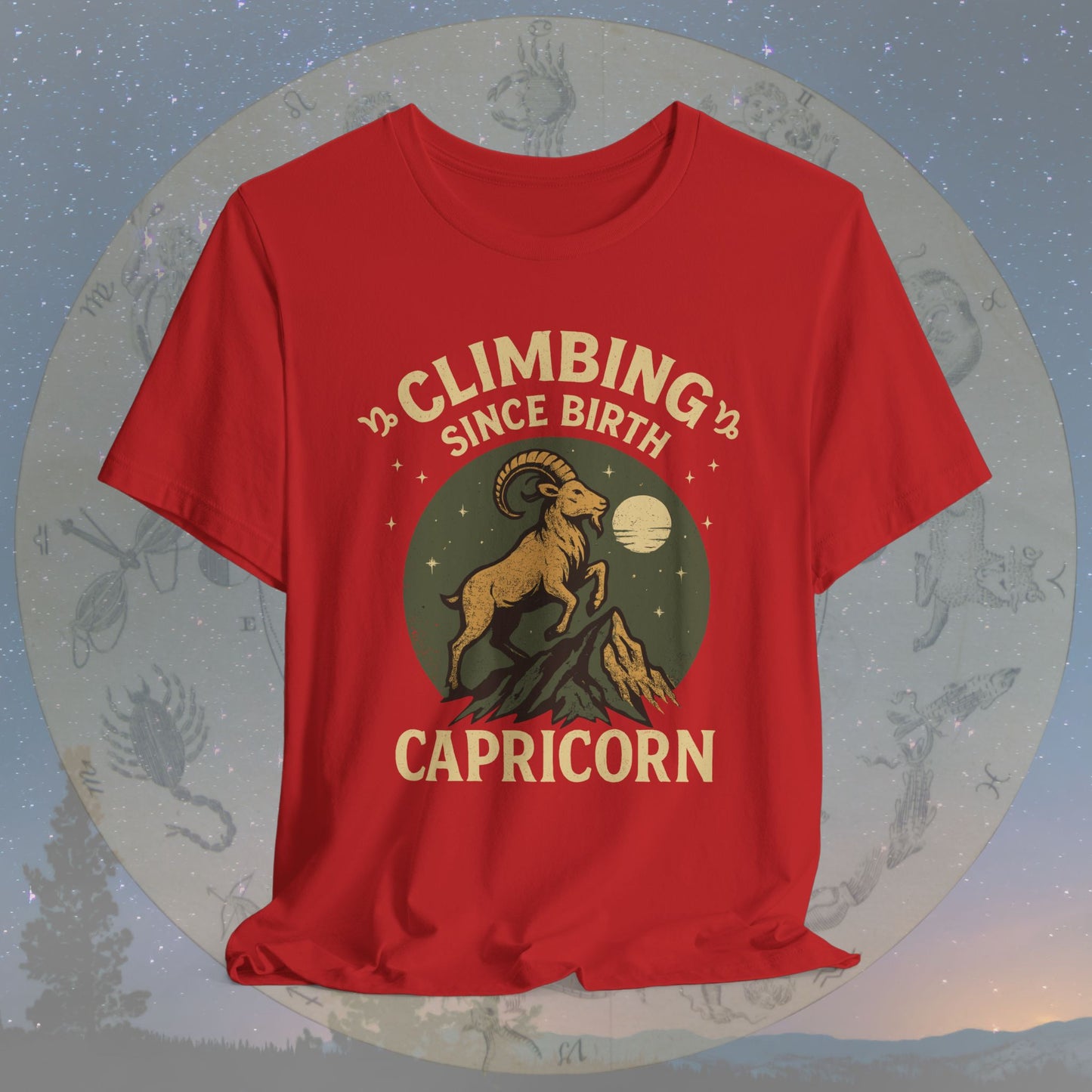 Climbing Since Birth Capricorn Zodiac Sign T-Shirt