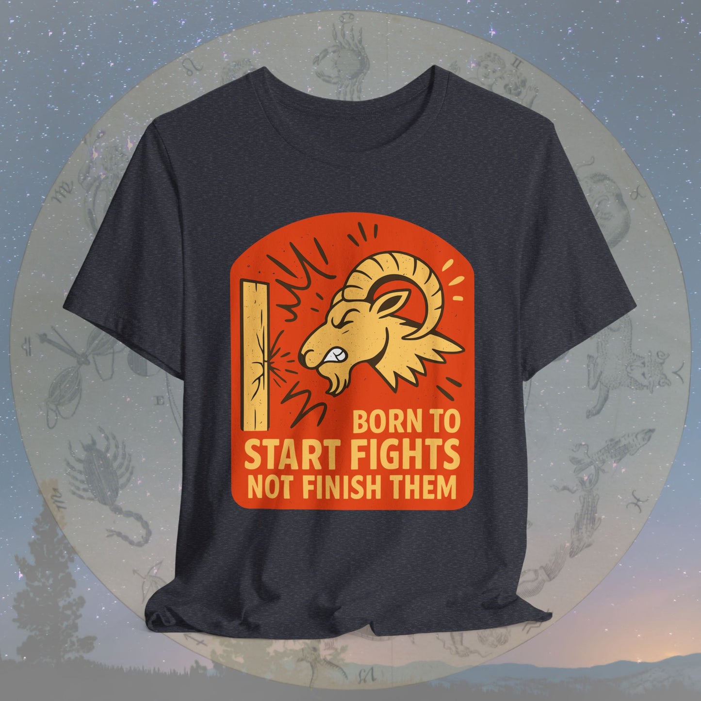 Aries Born to Start Fights T-Shirt