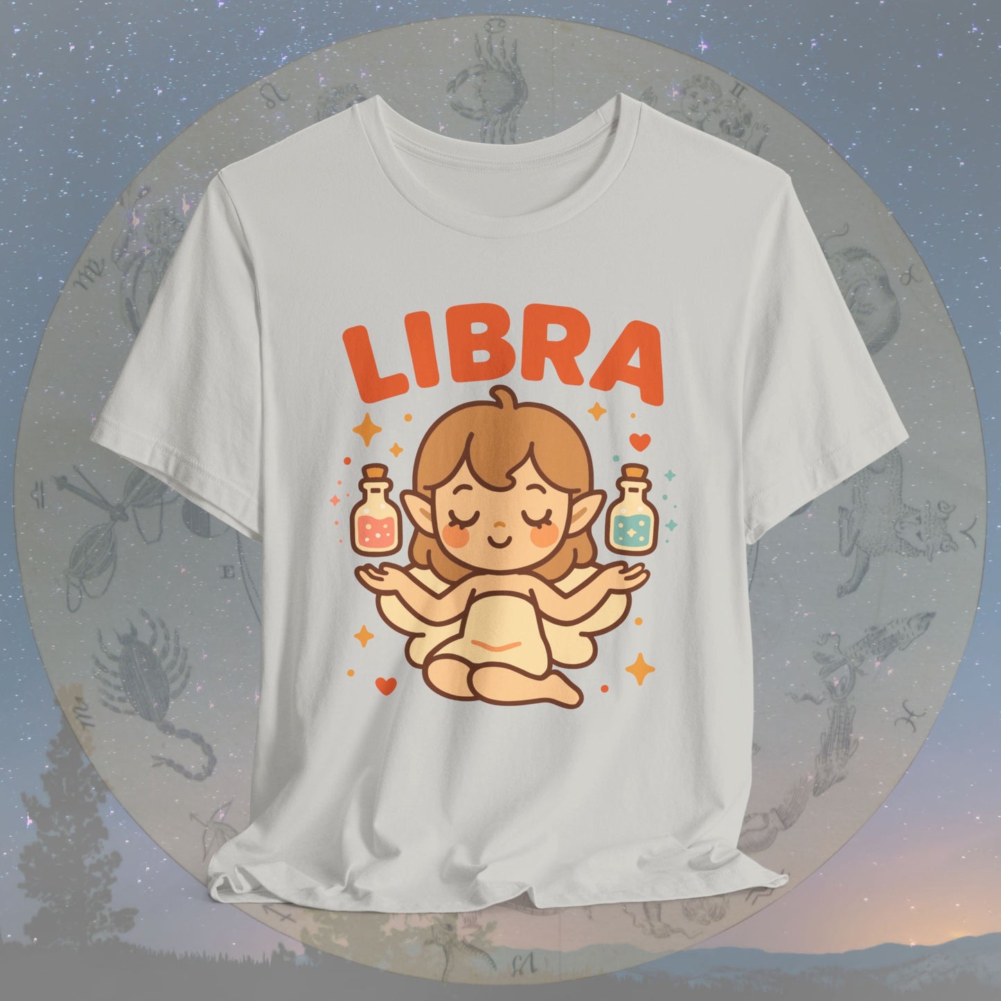 Kawaii Balanced Libra Zodiac Sign T-Shirt