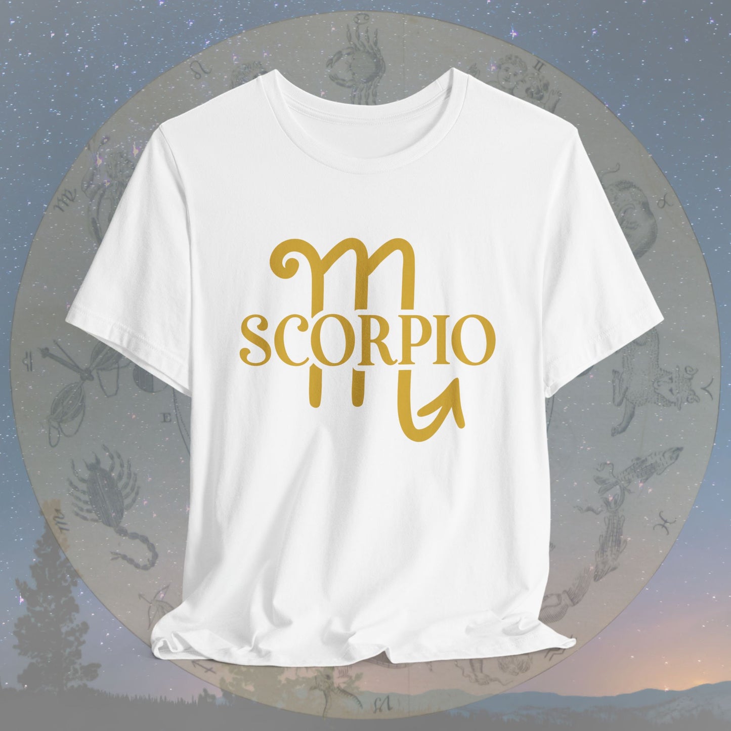 Scorpio Golden Zodiac Symbol T-Shirt