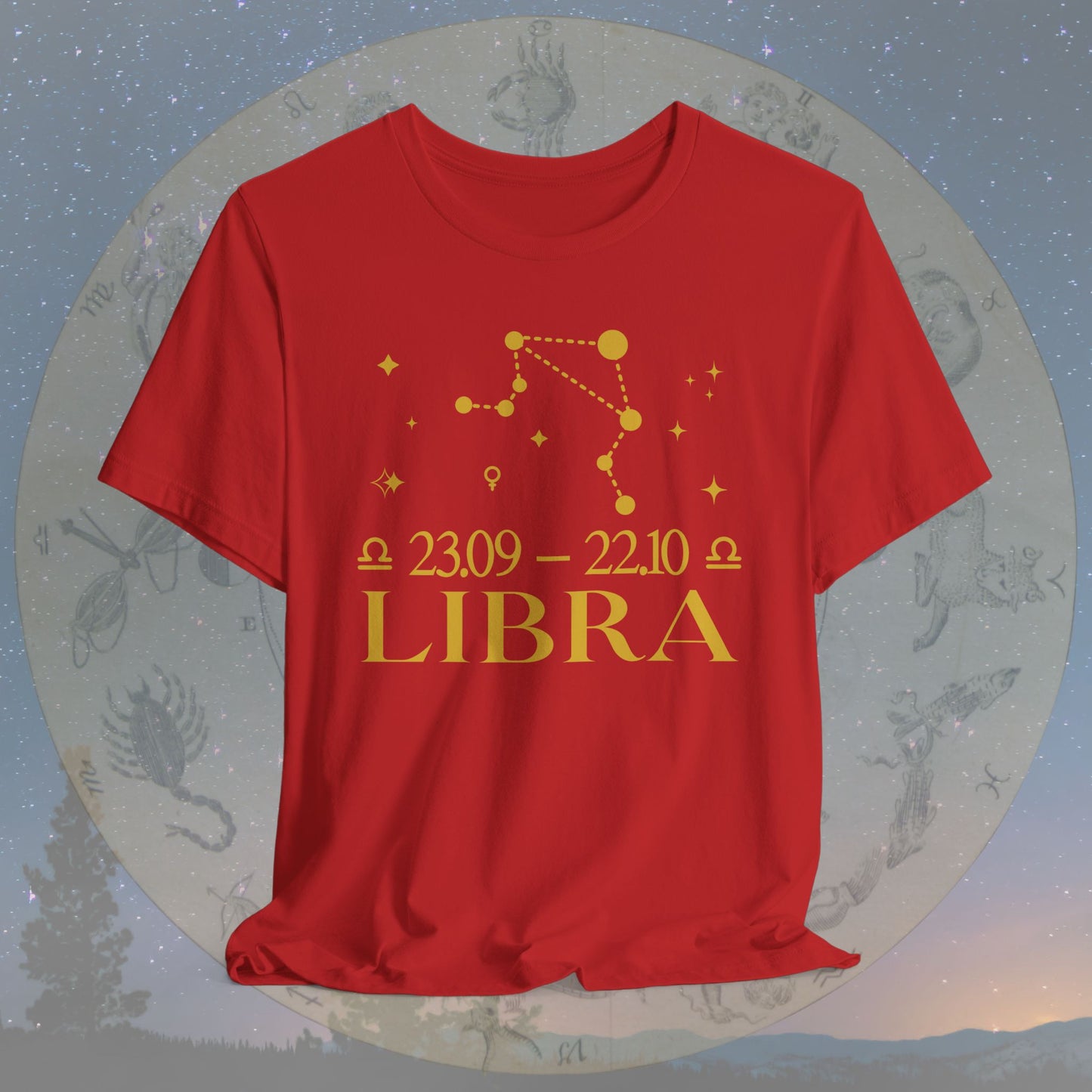 Libra Star Constellation Zodiac T-Shirt