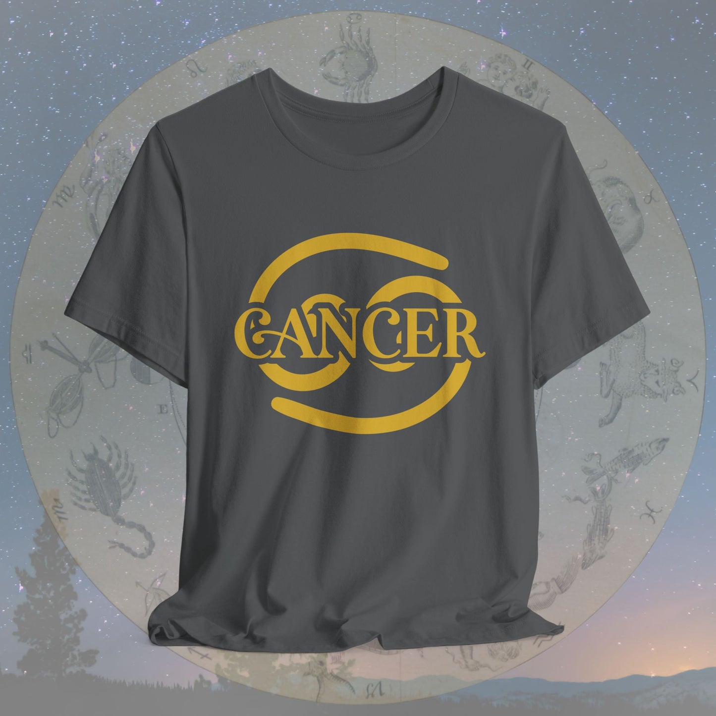 Cancer Golden Zodiac Symbol T-Shirt