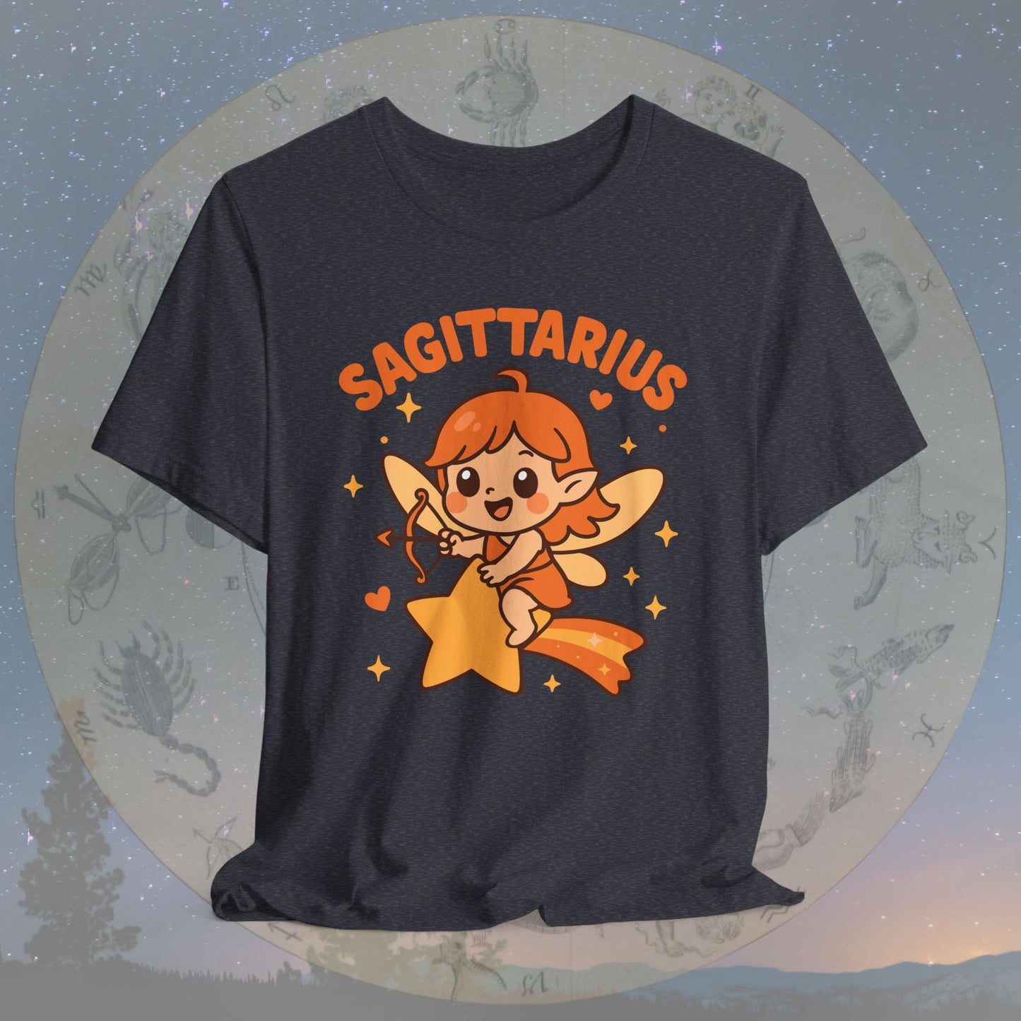 Kawaii Adventurous Sagittarius Zodiac Sign T-Shirt