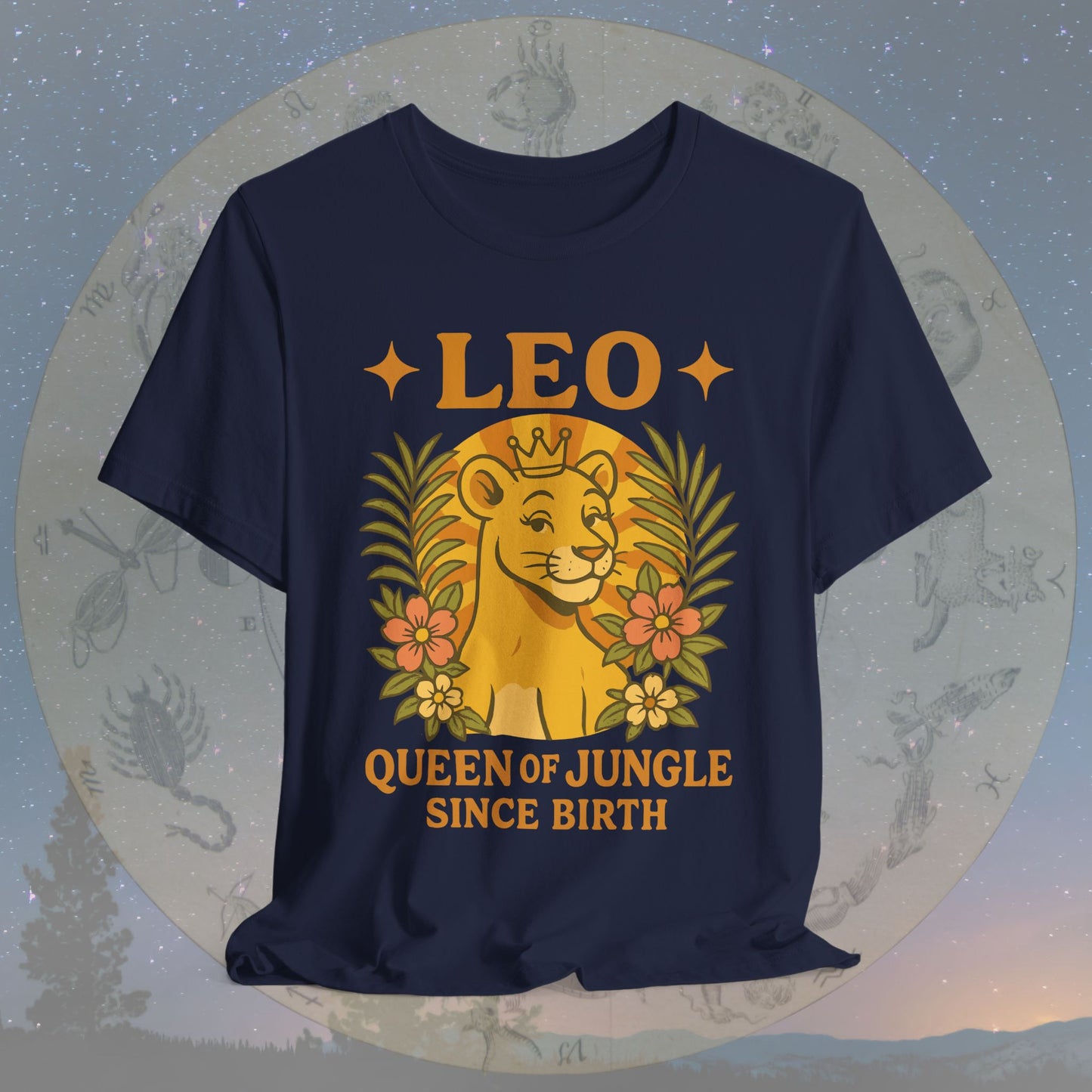 Confident Leo Queen of Jungle Zodiac Sign T-Shirt