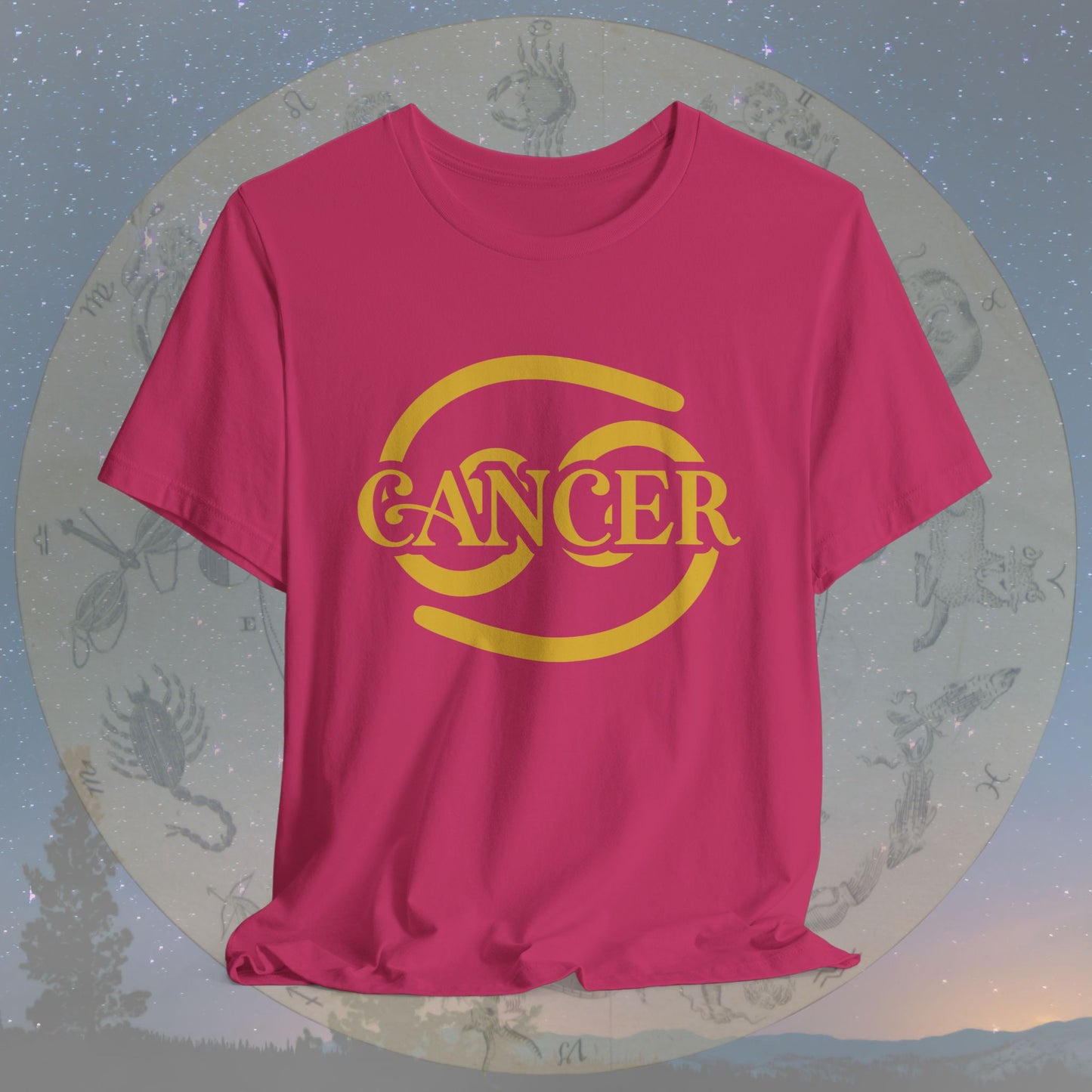 Cancer Golden Zodiac Symbol T-Shirt