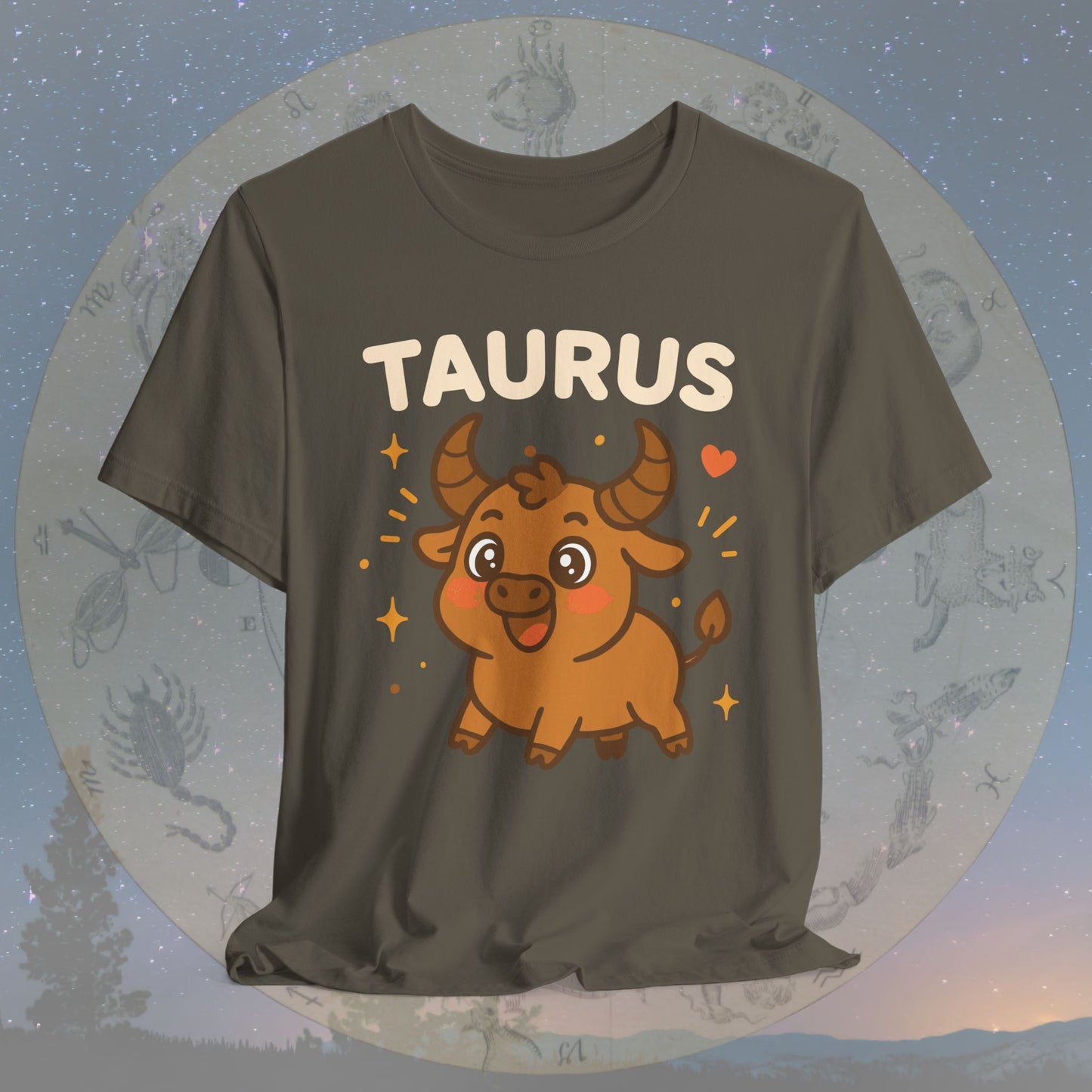 Kawaii Gentle Taurus Zodiac Sign T-Shirt