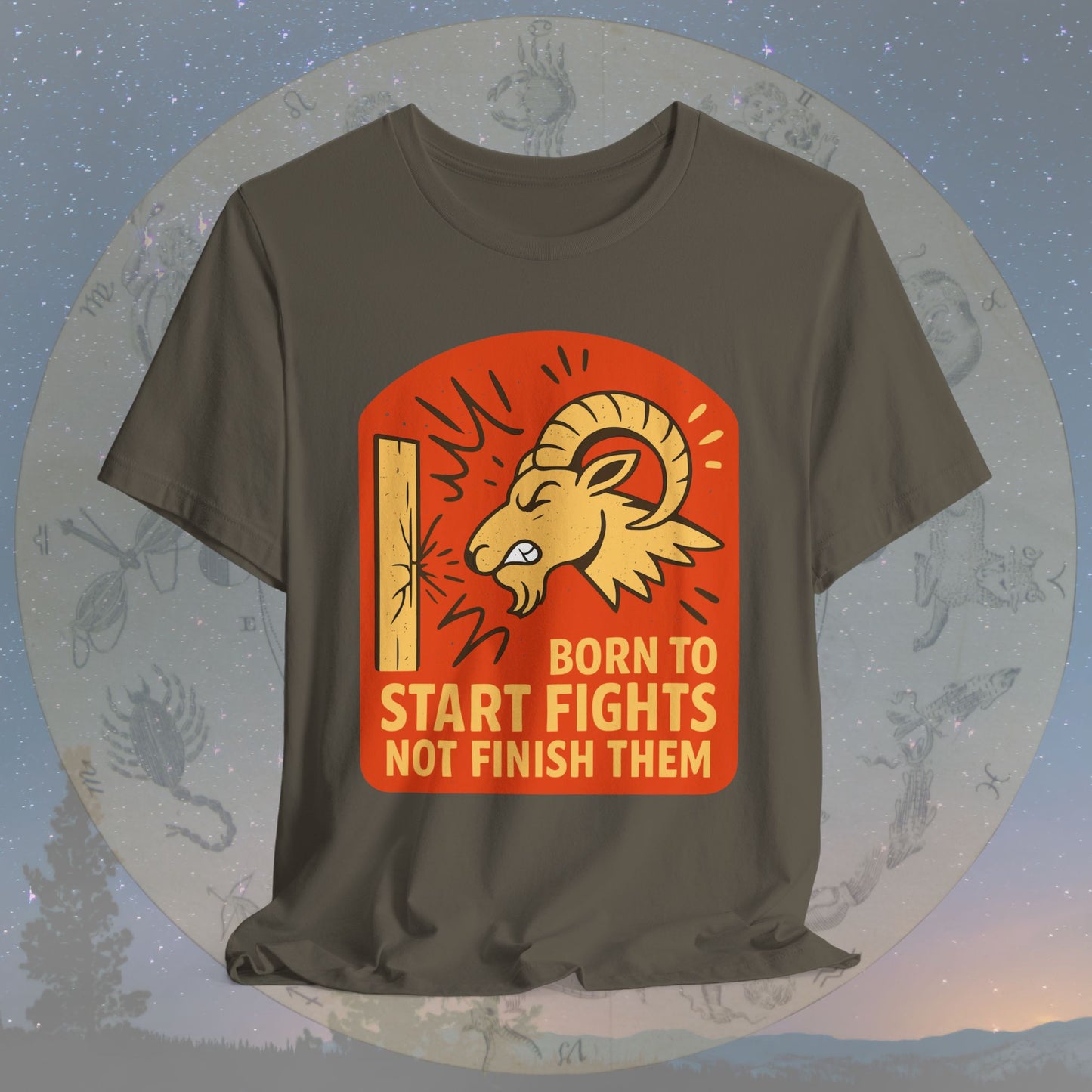 Aries Born to Start Fights T-Shirt
