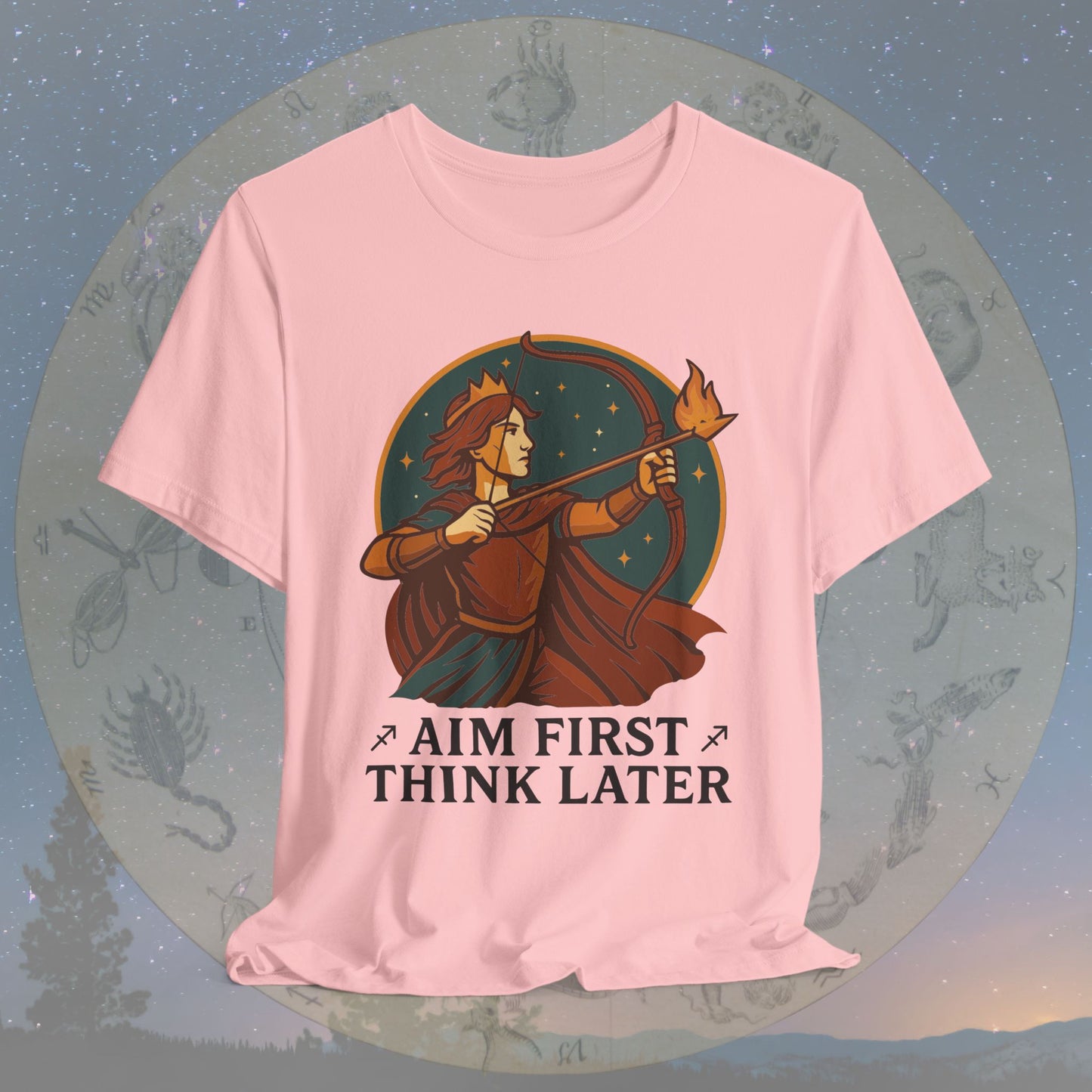 Adventurous Sagittarius Aim First Think Later T-Shirt