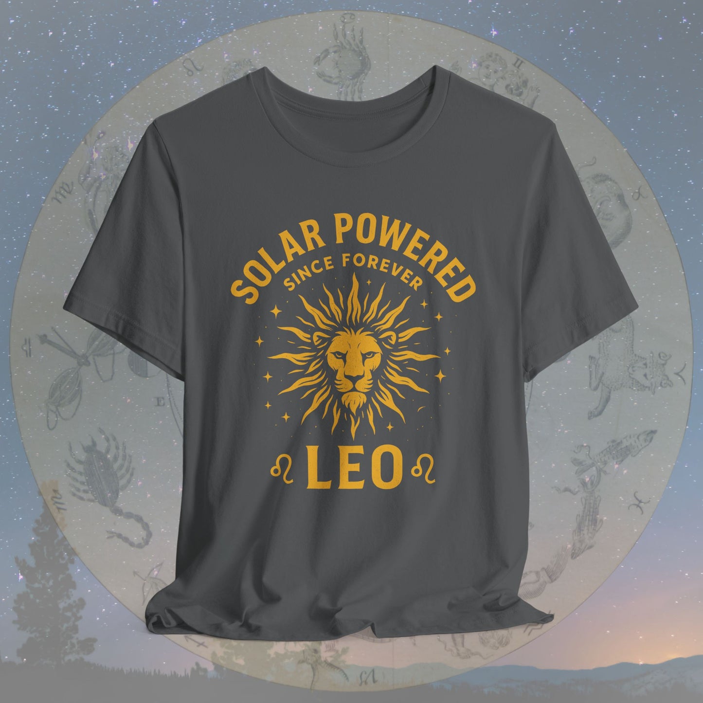 Solar Powered Leo Zodiac Sign T-Shirt