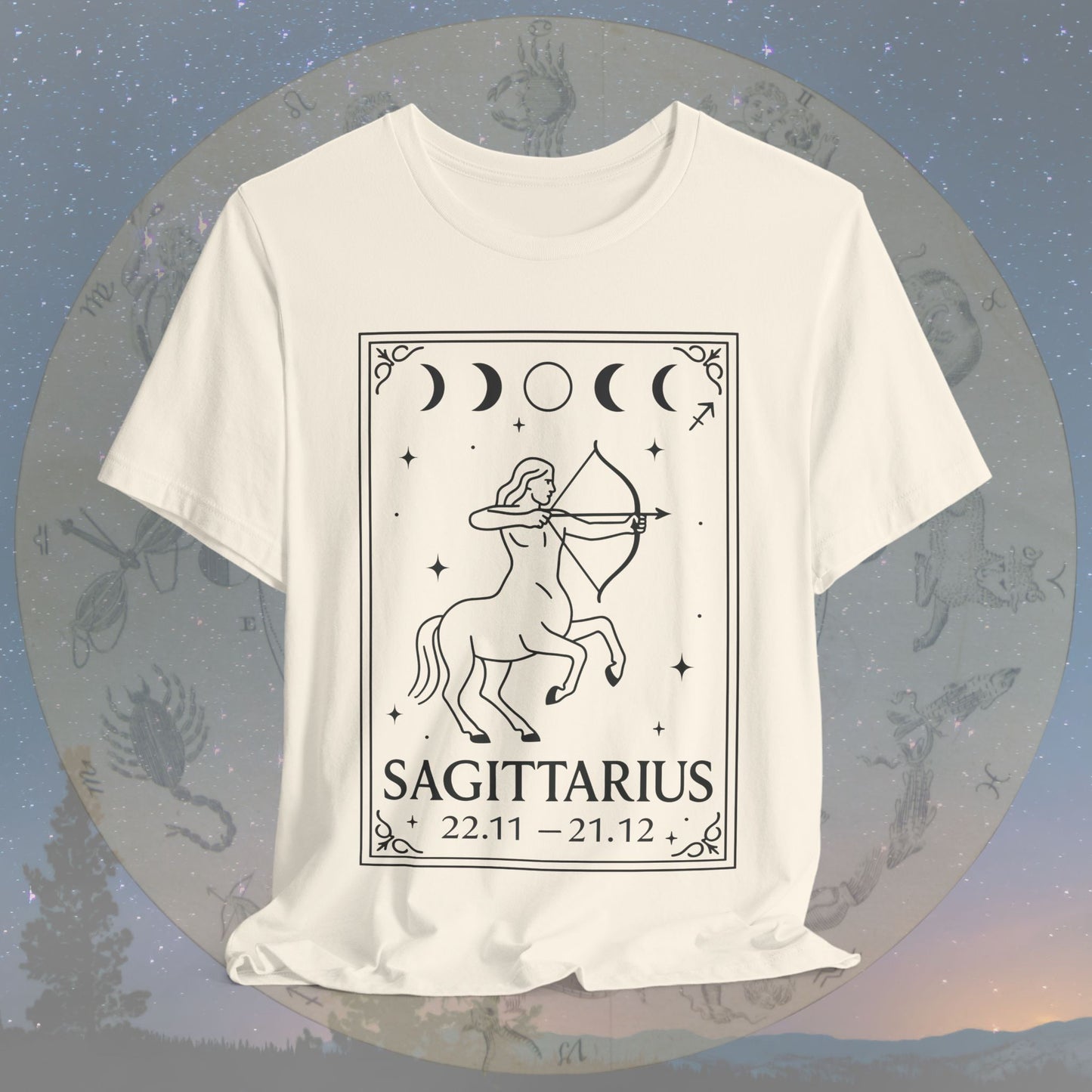 Minimalist Sagittarius Zodiac T-Shirt