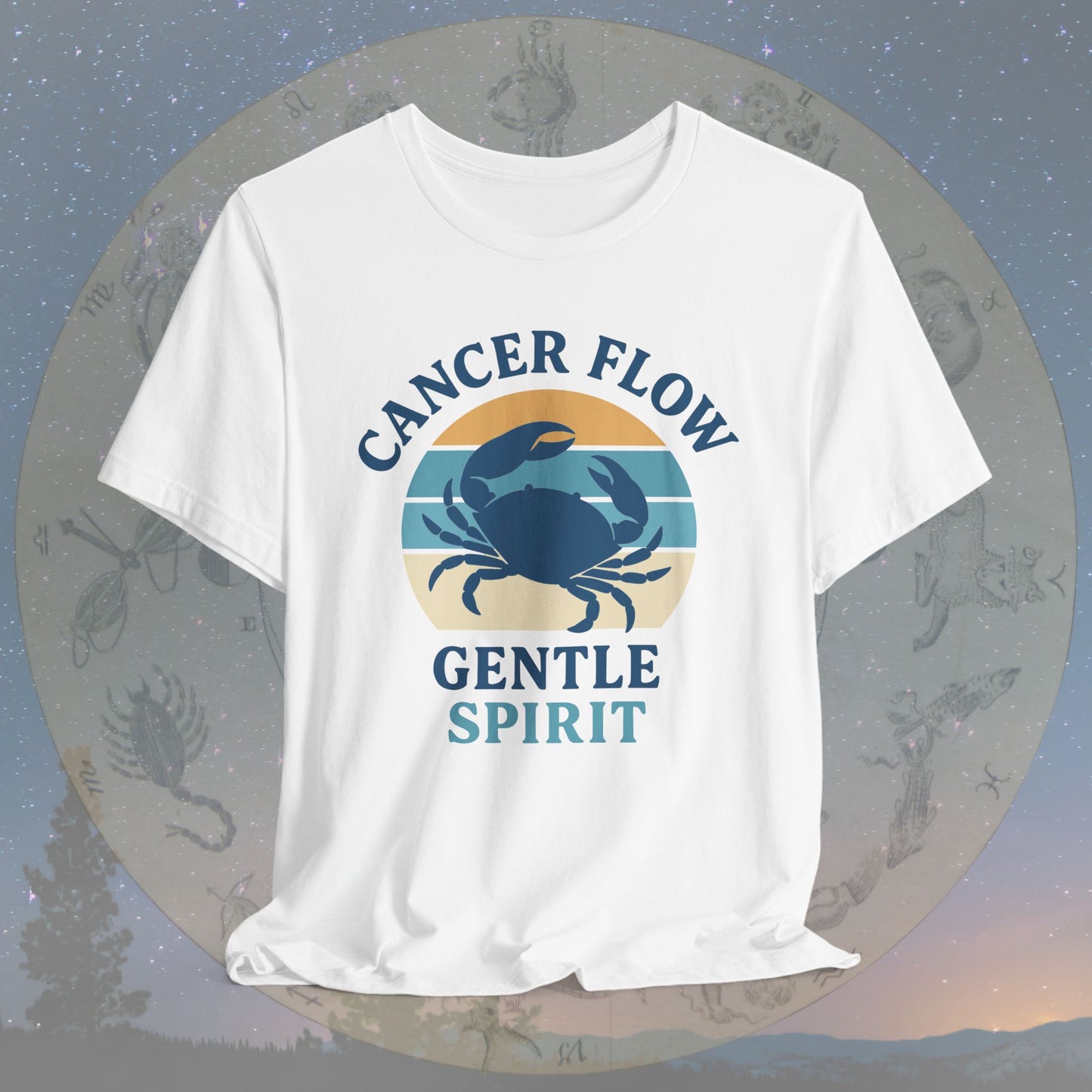 Retro Sunset Gentle Cancer Flow T-Shirt