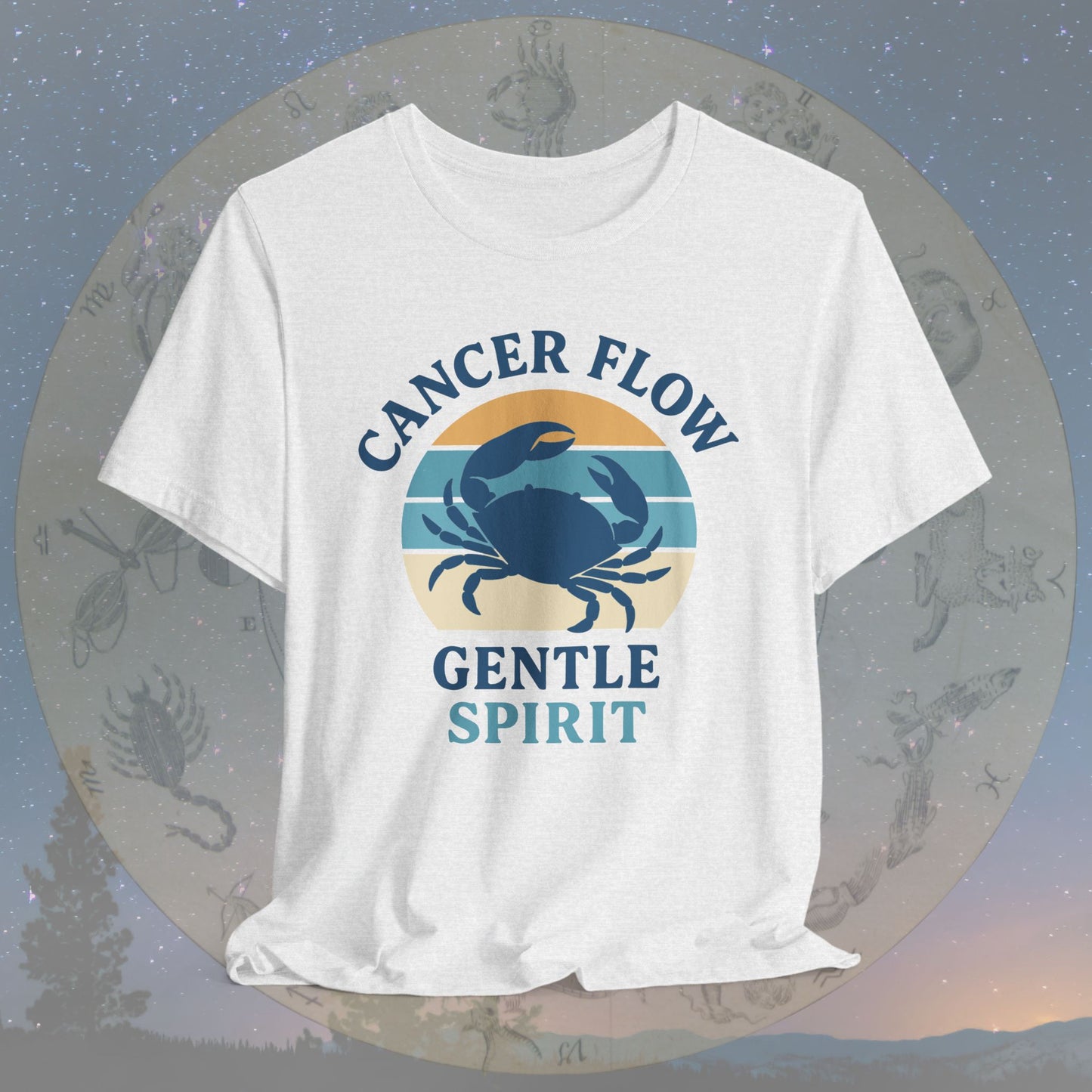 Retro Sunset Gentle Cancer Flow T-Shirt