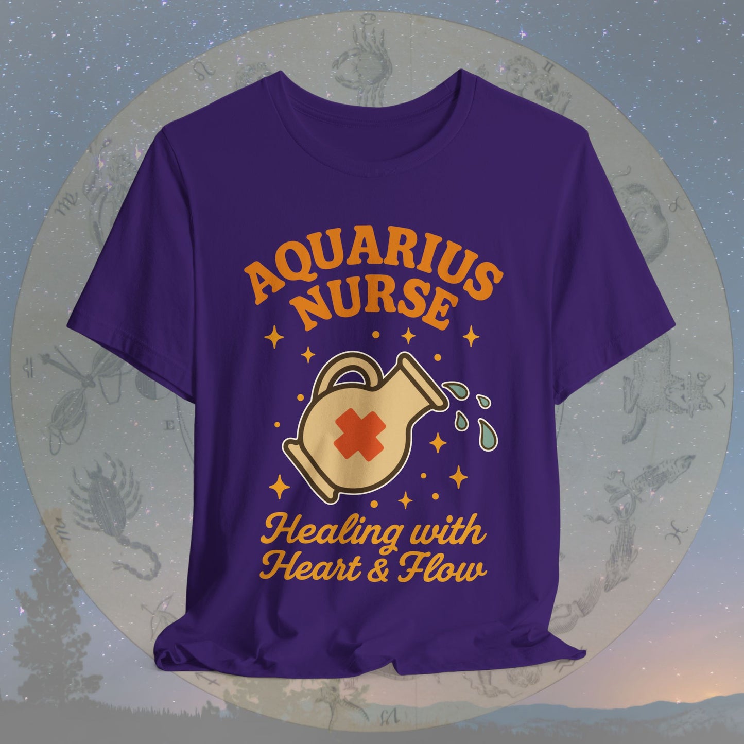 Healing with Heart & Flow Aquarius Nurse T-Shirt