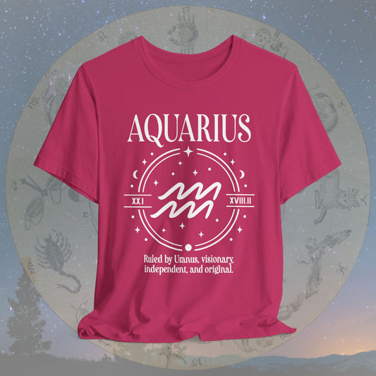 Classic Aquarius Zodiac Sign T-Shirt