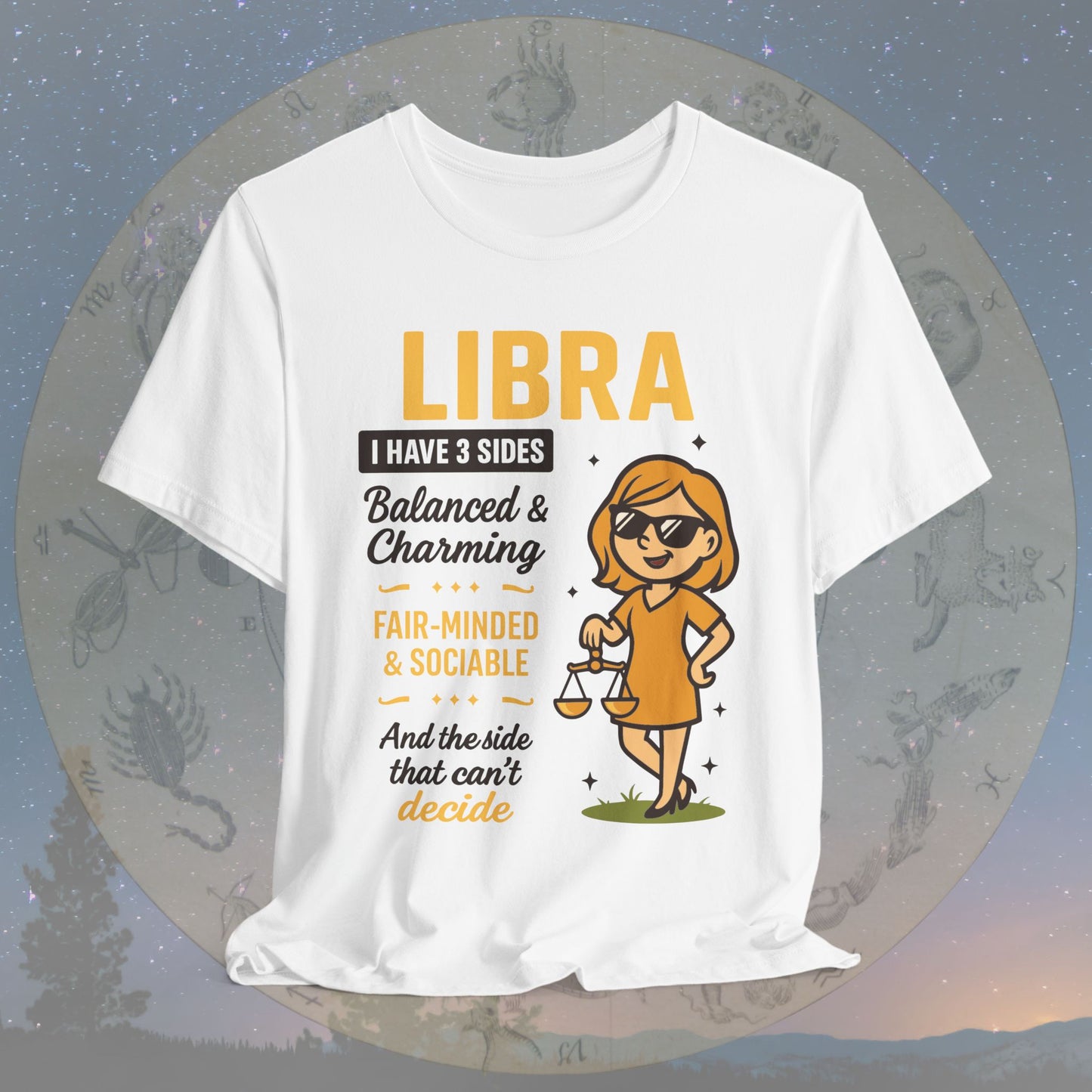 I Have 3 Sides – Charming Balance Libra T-Shirt