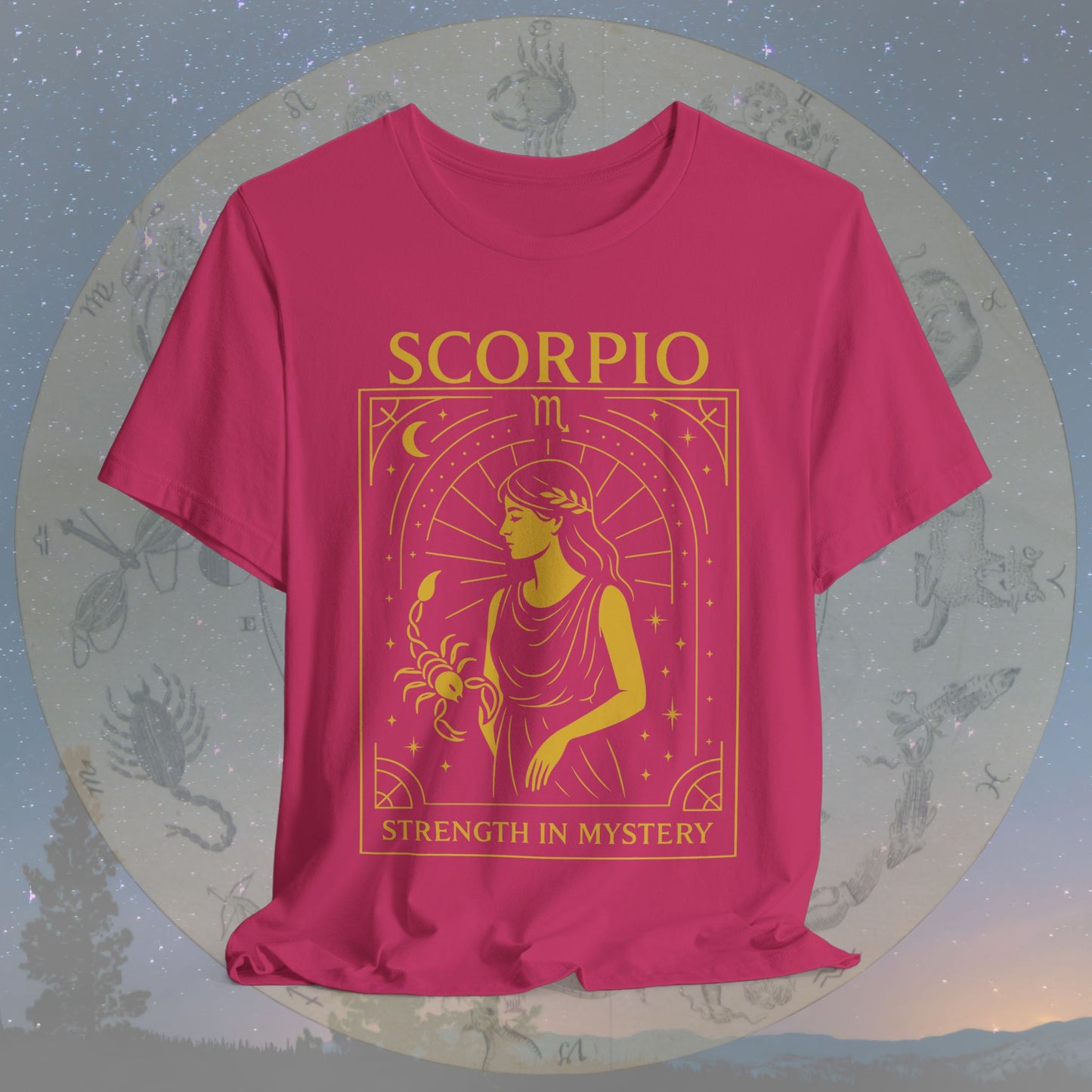 Mysterious Strength in Mystery Scorpio T-Shirt