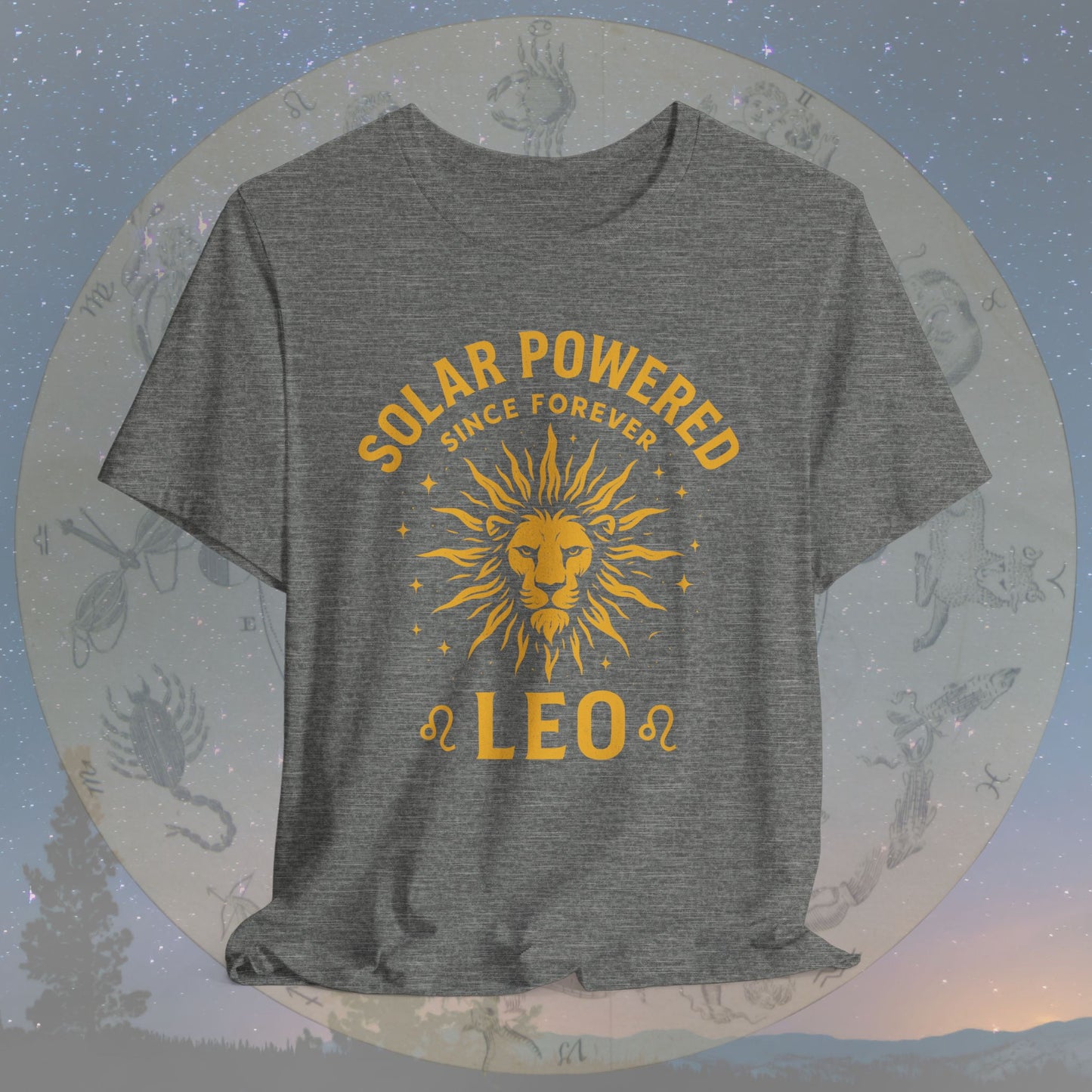 Solar Powered Leo Zodiac Sign T-Shirt