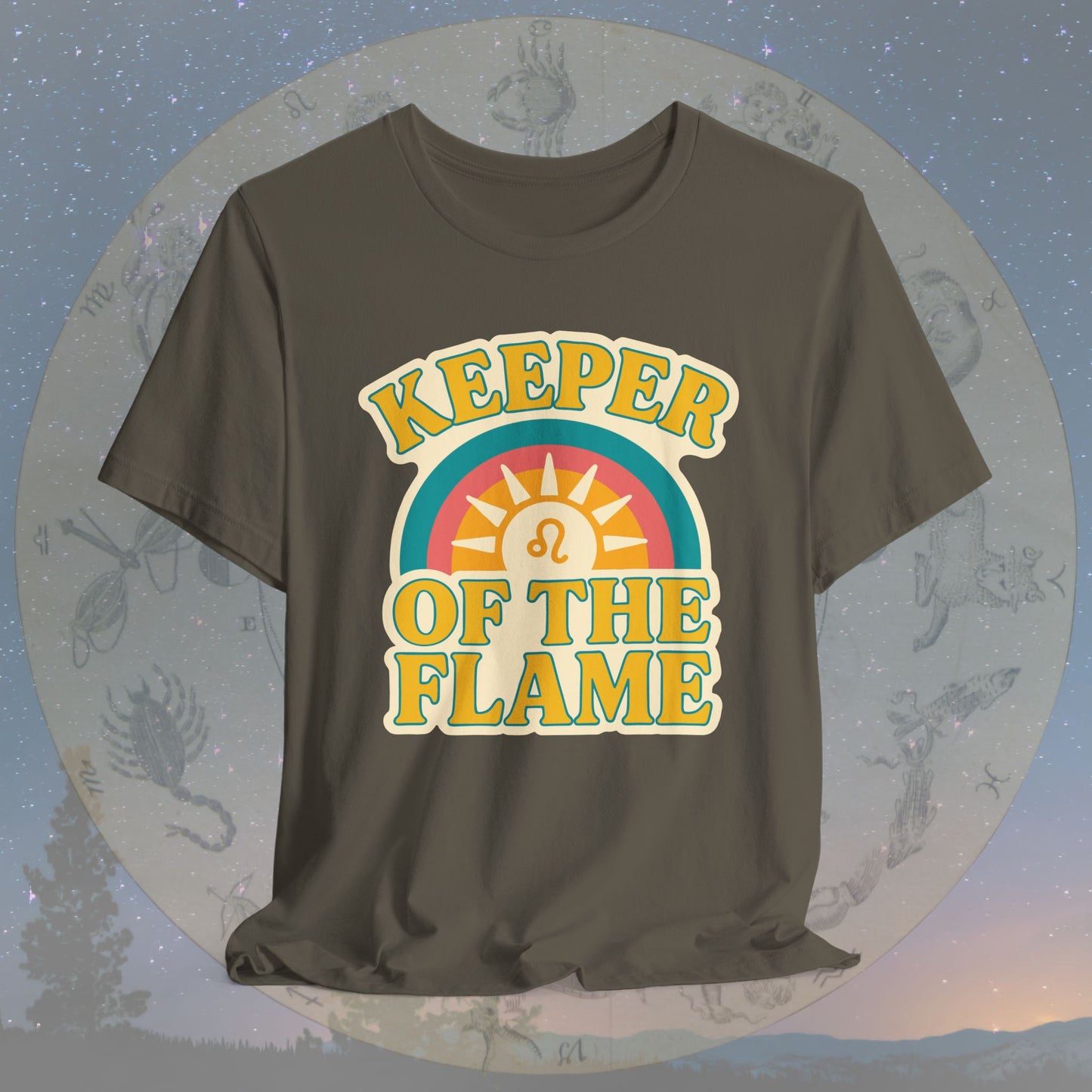 Keeper of the Flame – Zodiac Couple Leo T-Shirt