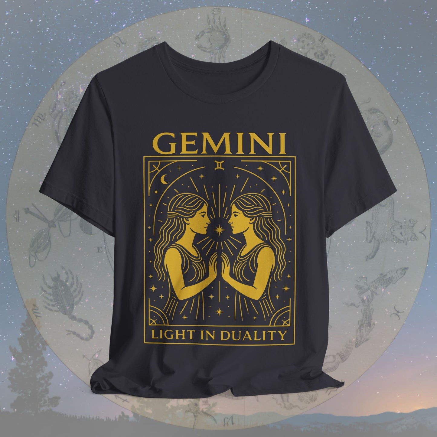 Radiant Light in Duality Gemini T-Shirt