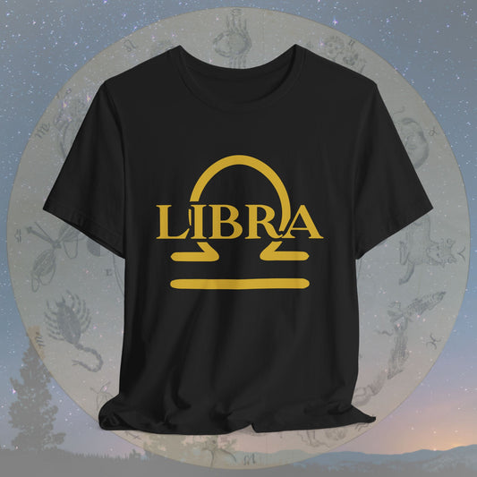 Libra Golden Zodiac Symbol T-Shirt