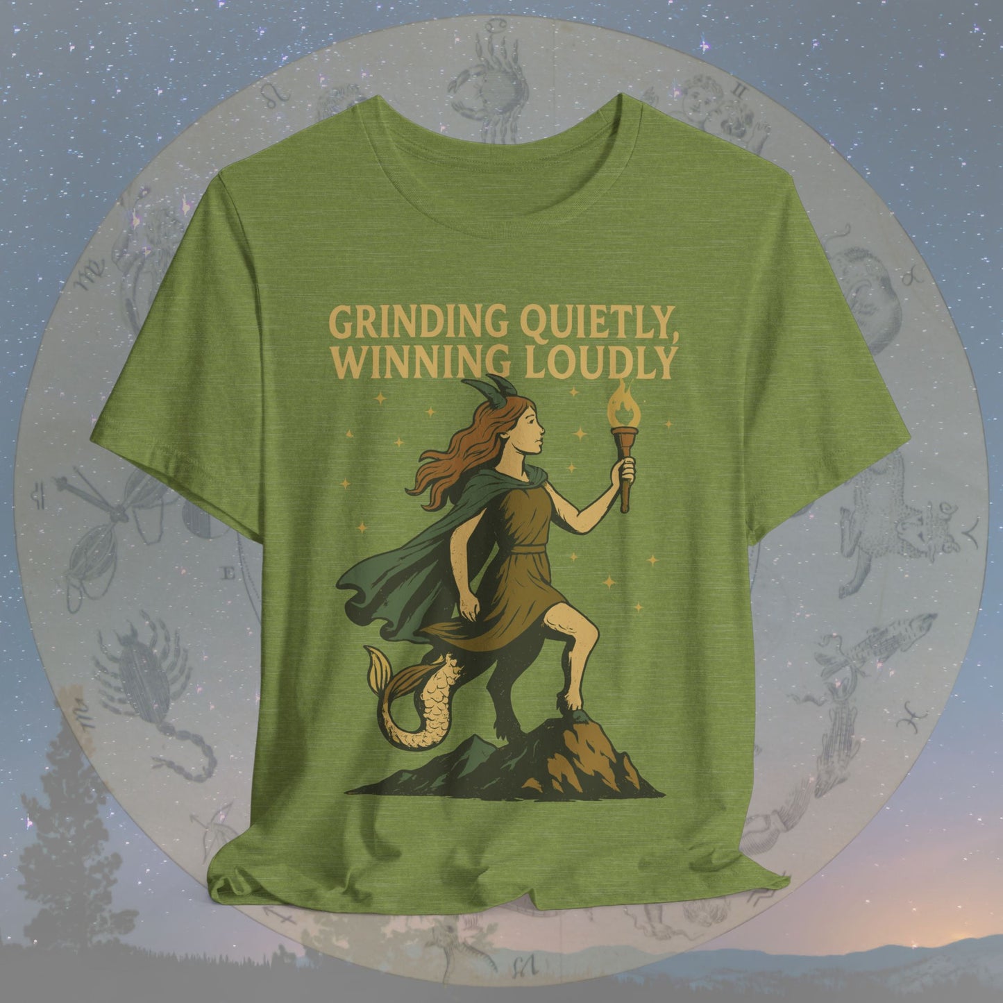 Ambitious Capricorn Grinding Quietly Winning Loudly T-Shirt