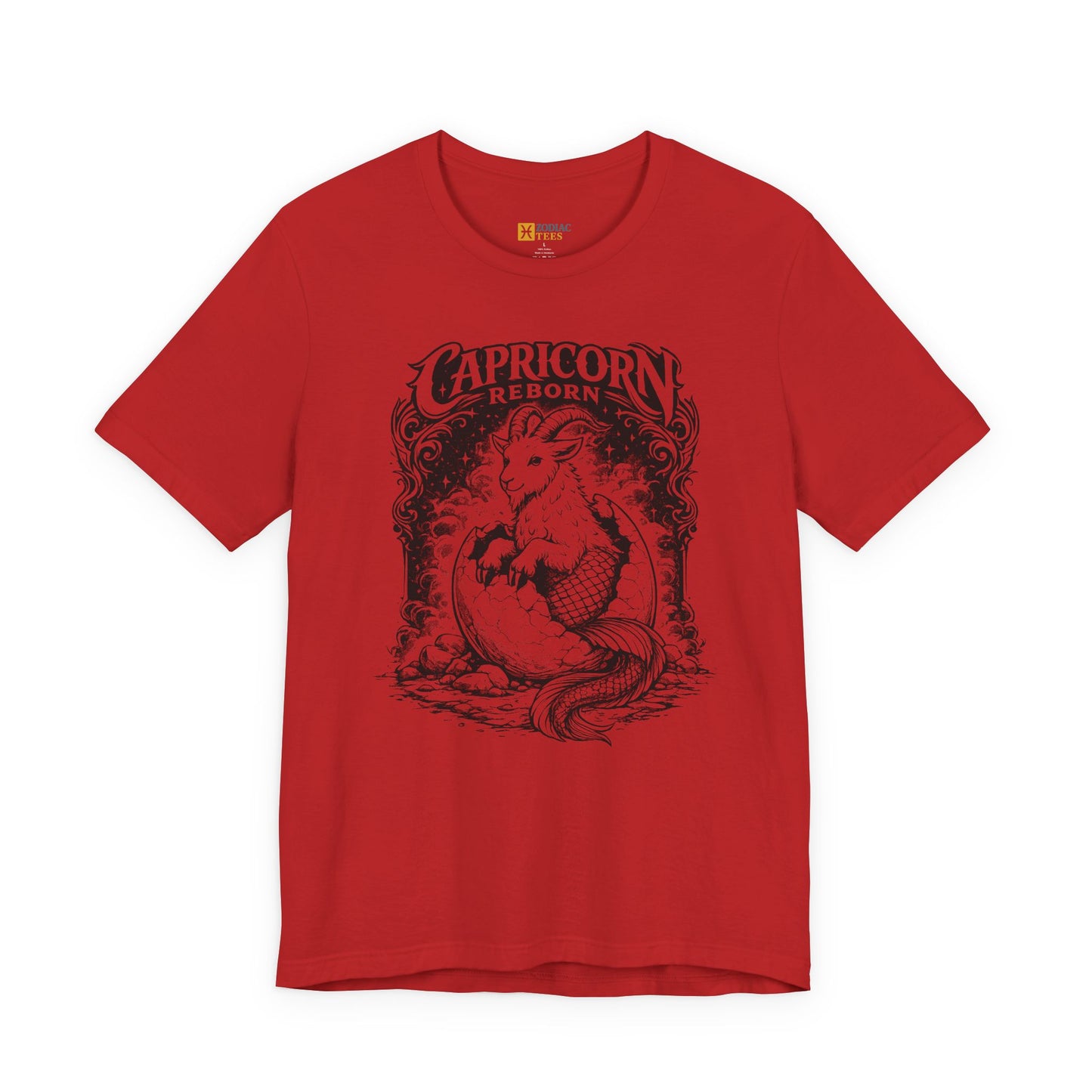 Capricorn Reborn T-Shirt – Artistic Sea Goat Zodiac Design Tee