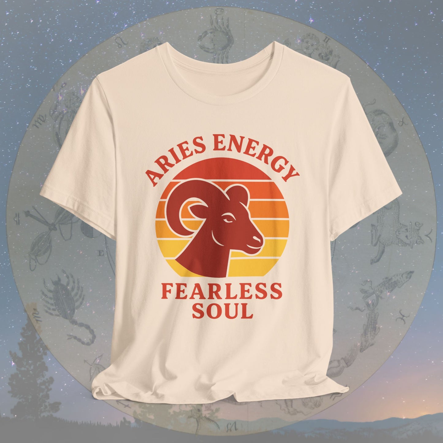 Retro Sunset Fearless Aries Energy T-Shirt