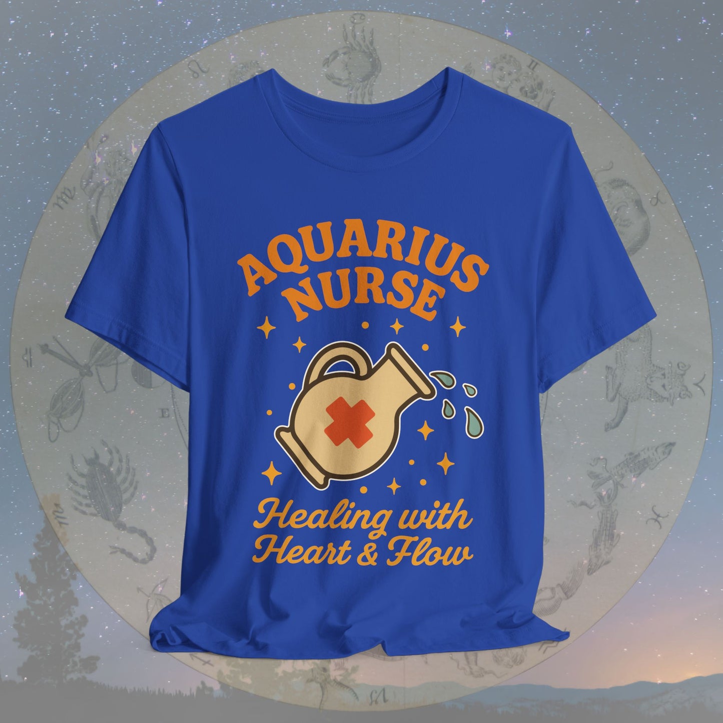 Healing with Heart & Flow Aquarius Nurse T-Shirt