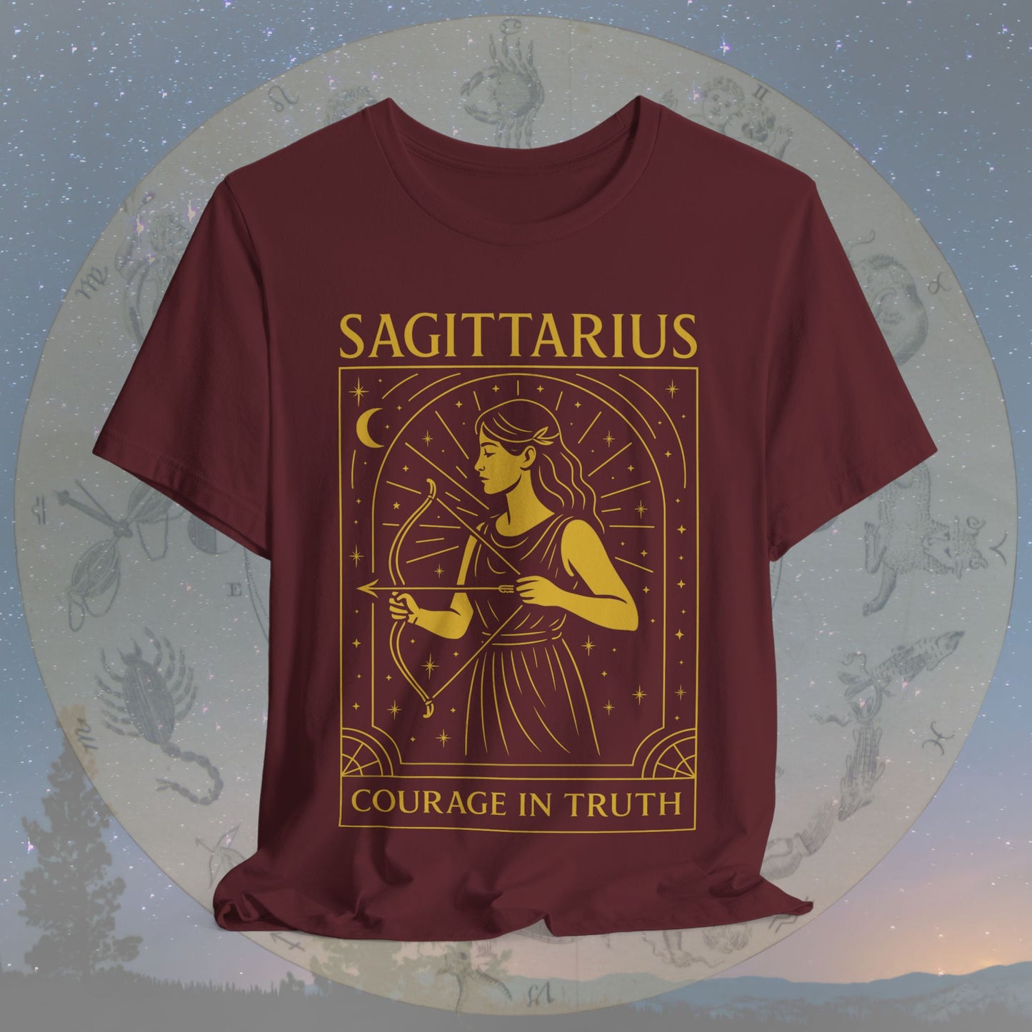 Bold Courage in Truth Sagittarius T-Shirt
