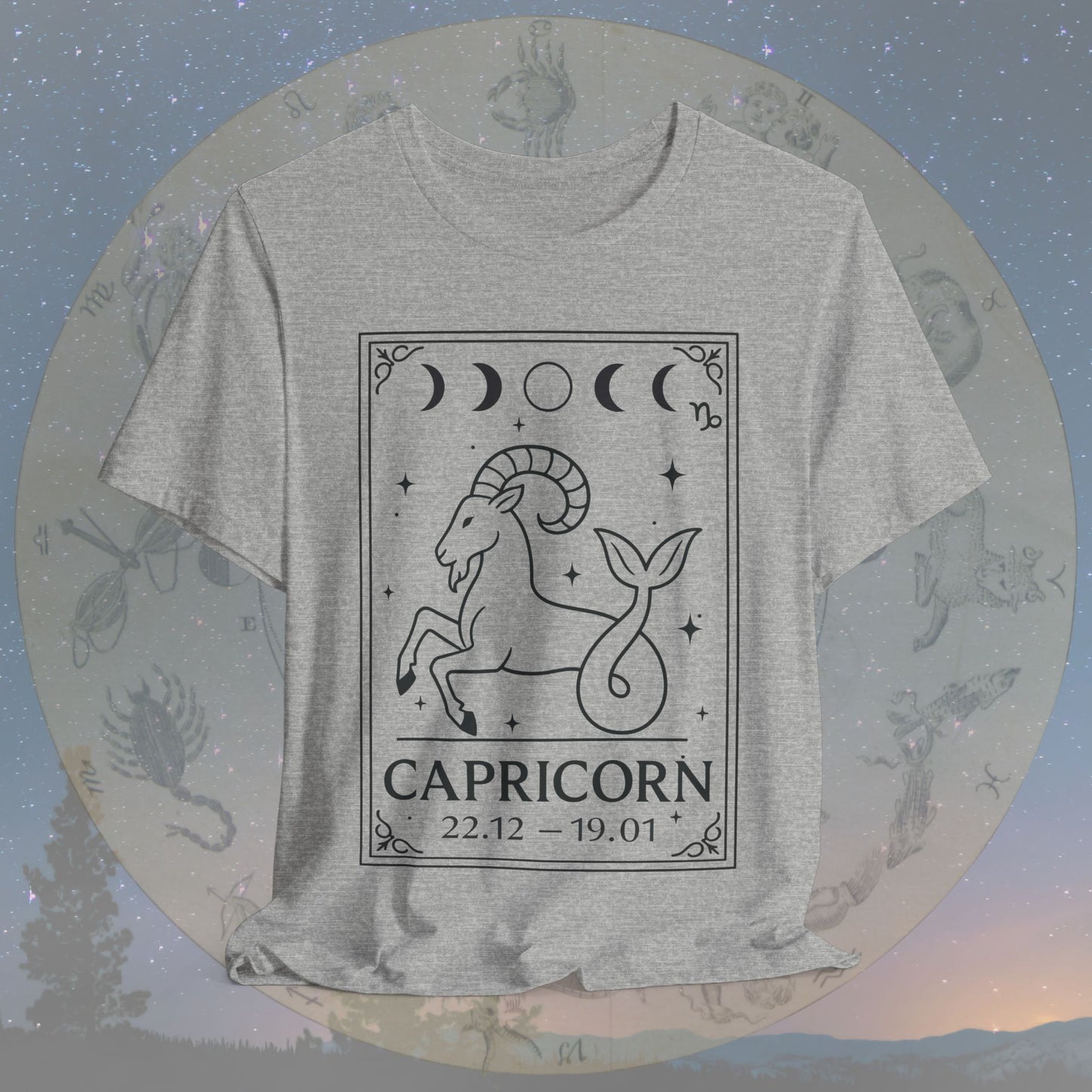 Minimalist Capricorn Zodiac T-Shirt