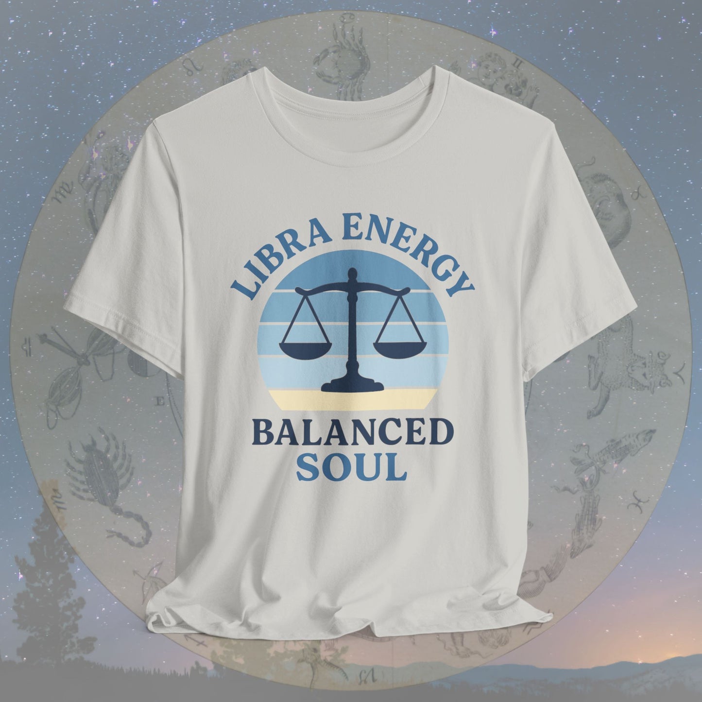 Retro Sunset Balanced Libra Energy T-Shirt