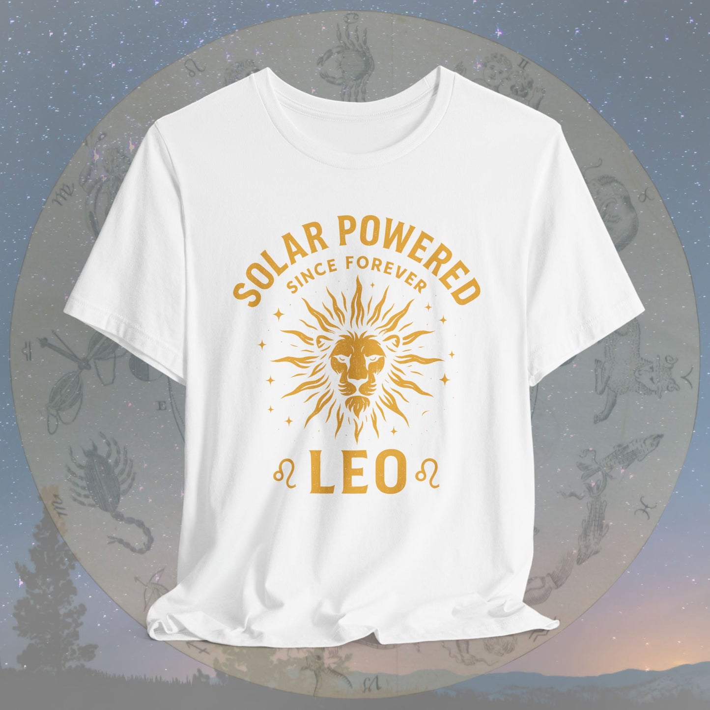 Solar Powered Leo Zodiac Sign T-Shirt