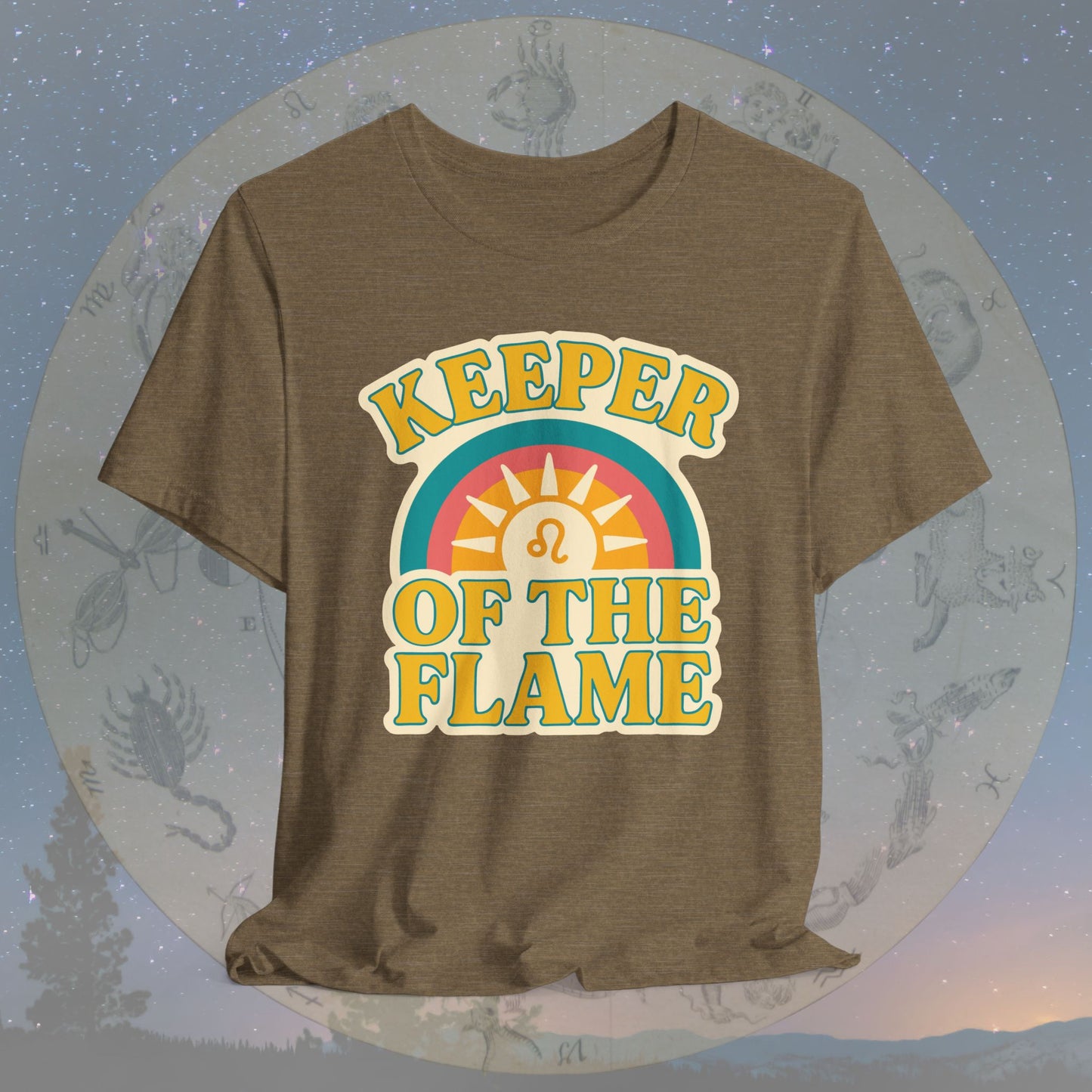 Keeper of the Flame – Zodiac Couple Leo T-Shirt