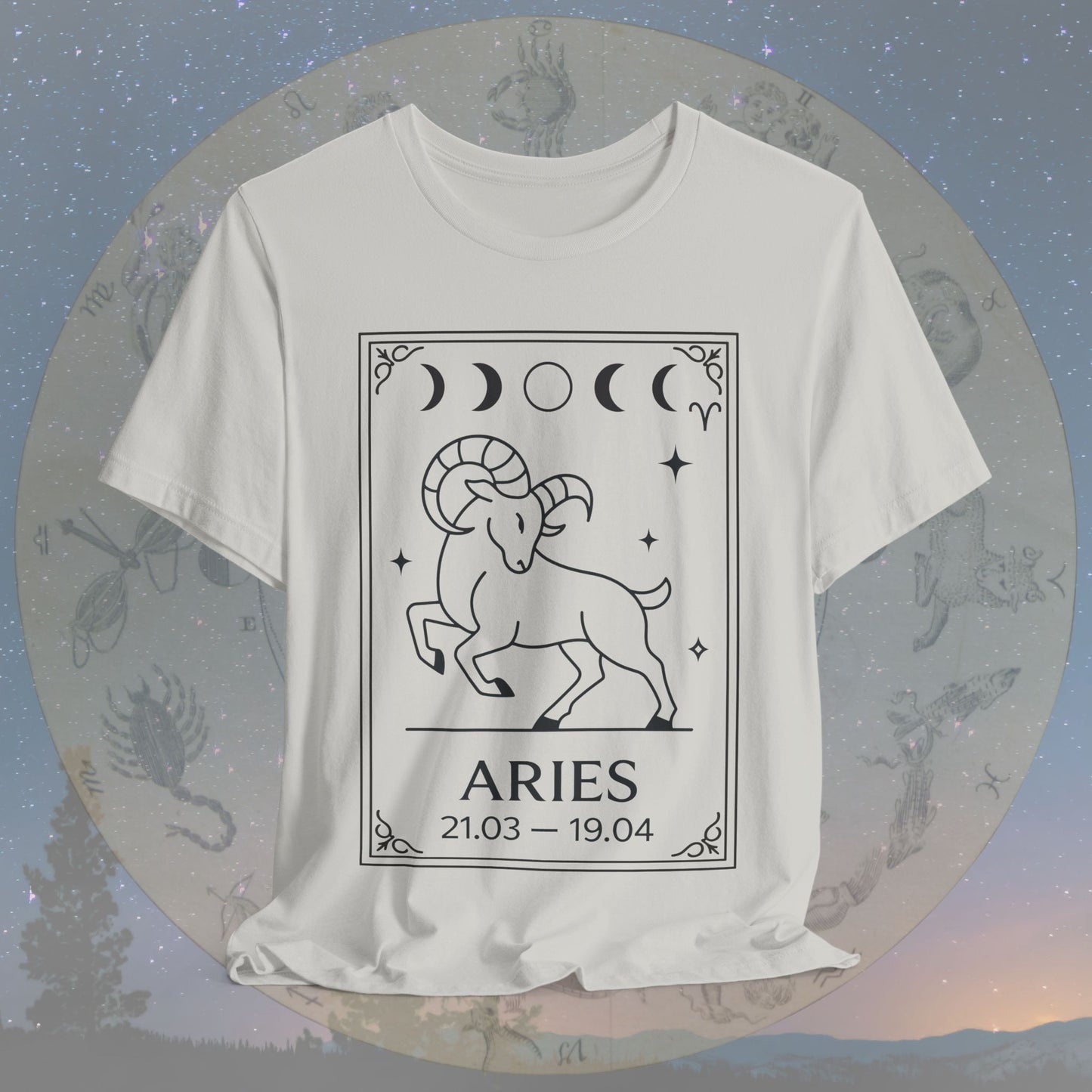 Minimalist Aries Zodiac T-Shirt