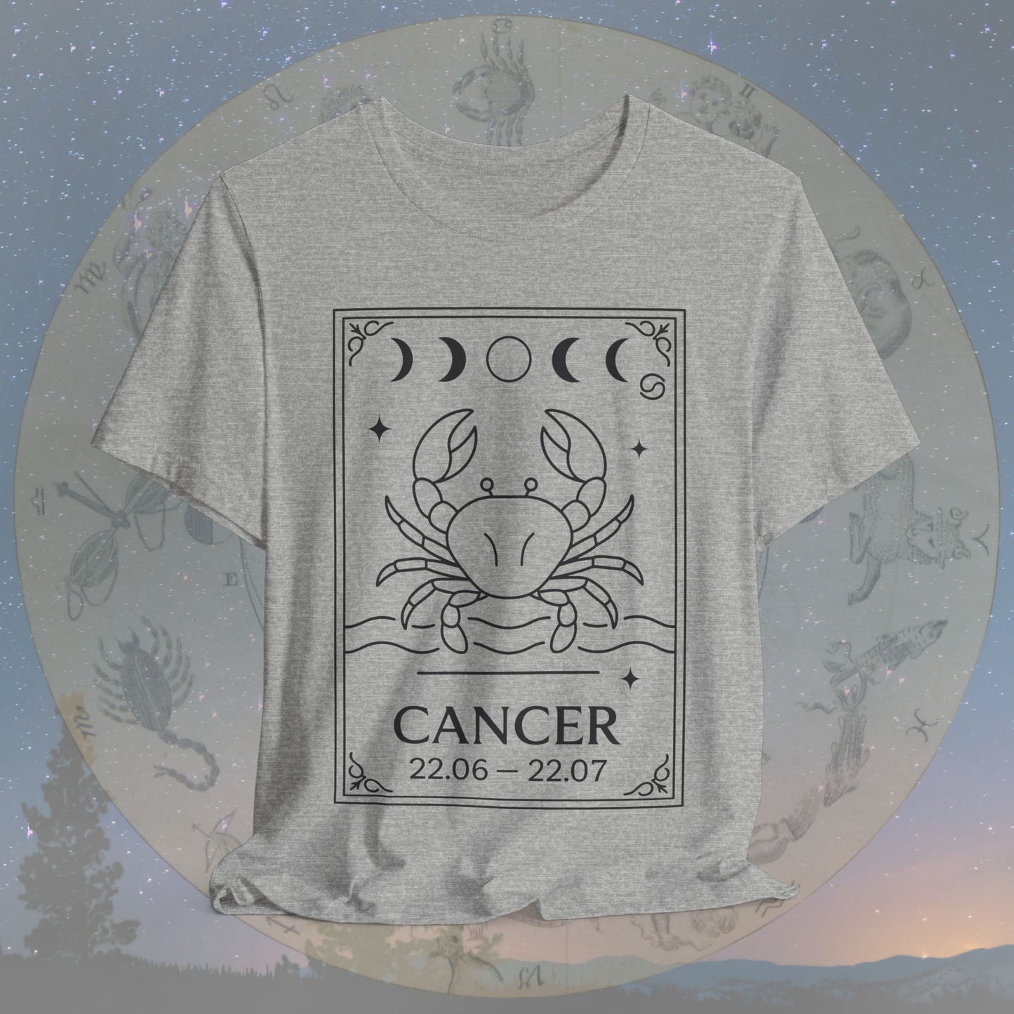 Minimalist Cancer Zodiac T-Shirt