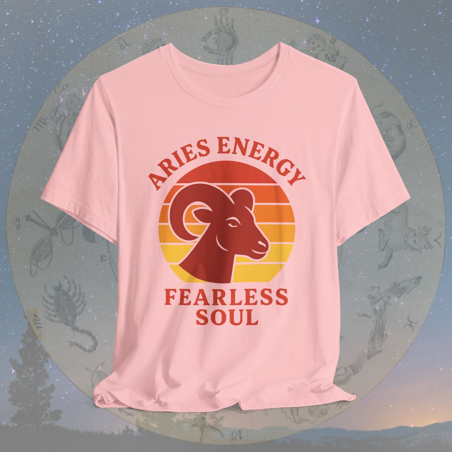 Retro Sunset Fearless Aries Energy T-Shirt