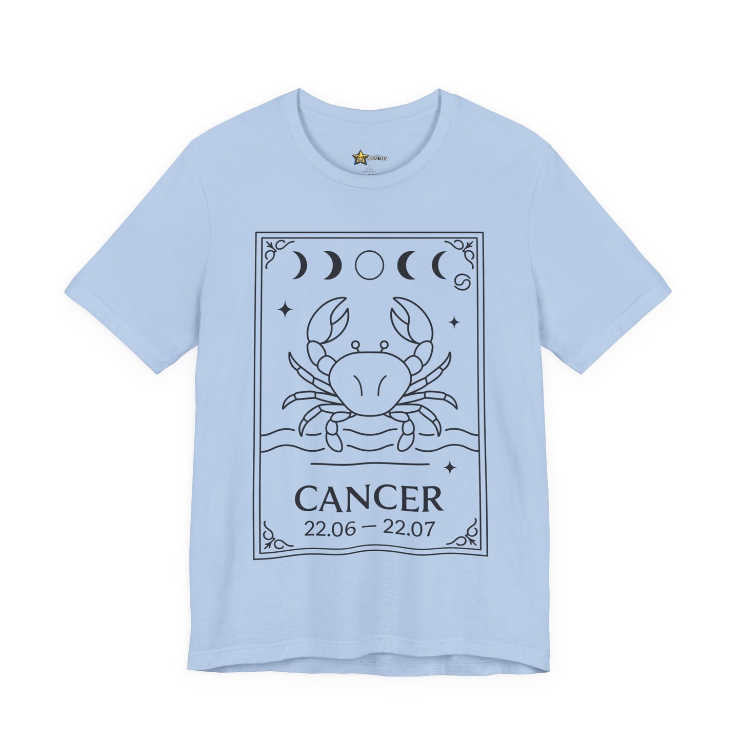 Cancer Minimal Zodiac T-Shirt – Lunar Crab Statement Tee