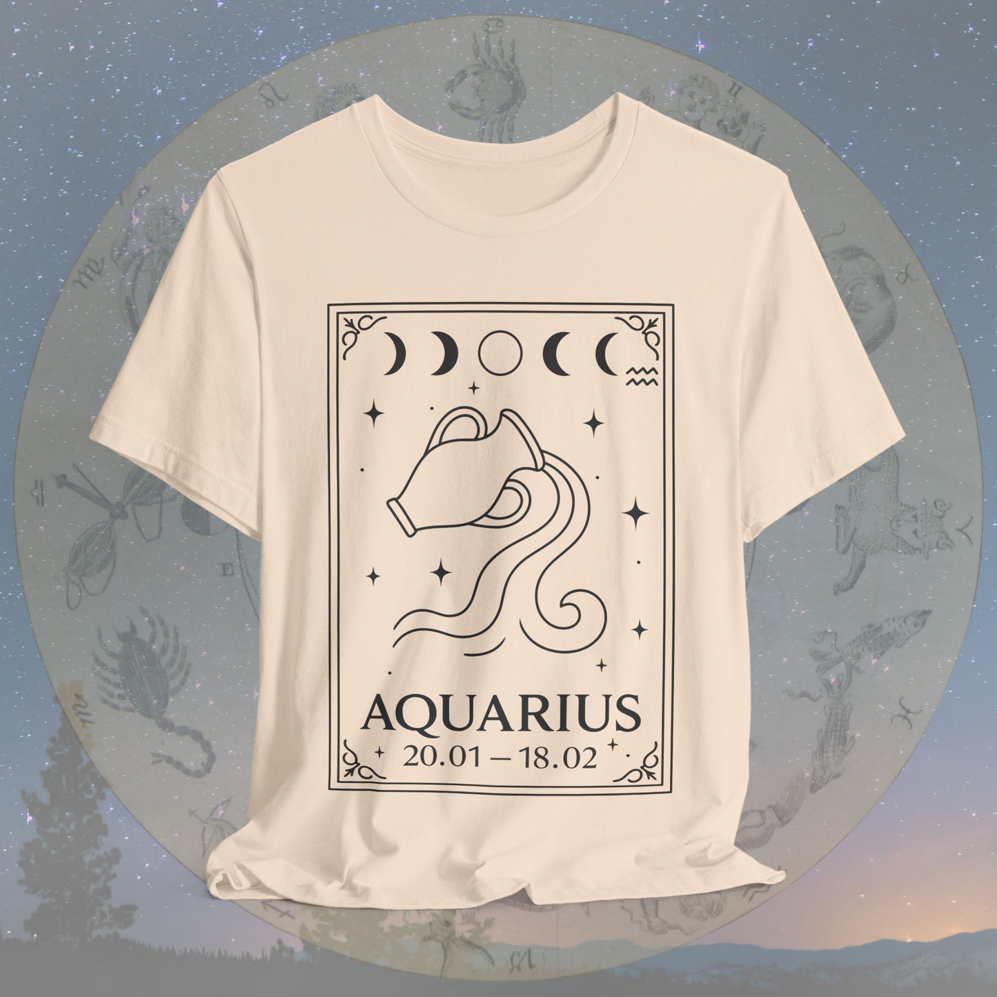 Minimalist Aquarius Zodiac T-Shirt