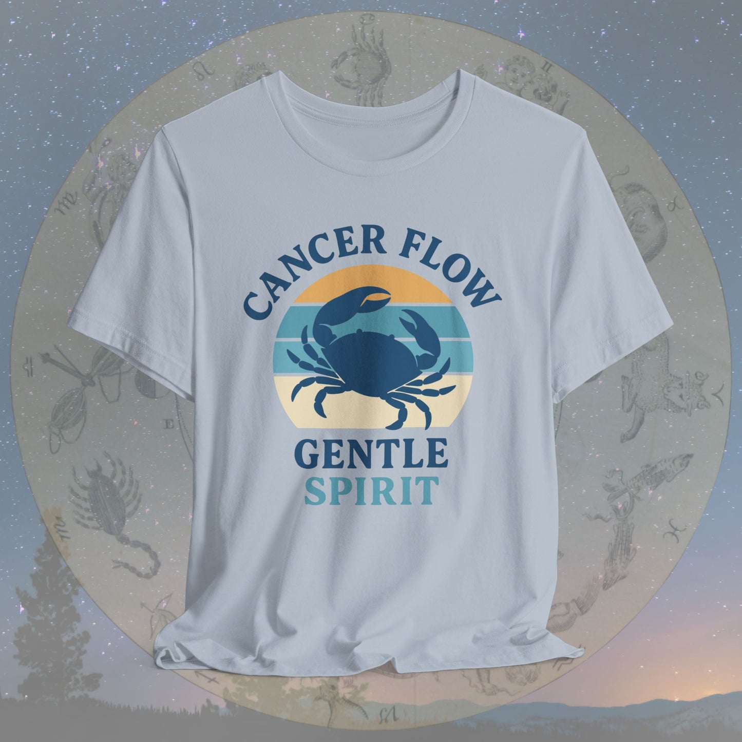 Retro Sunset Gentle Cancer Flow T-Shirt