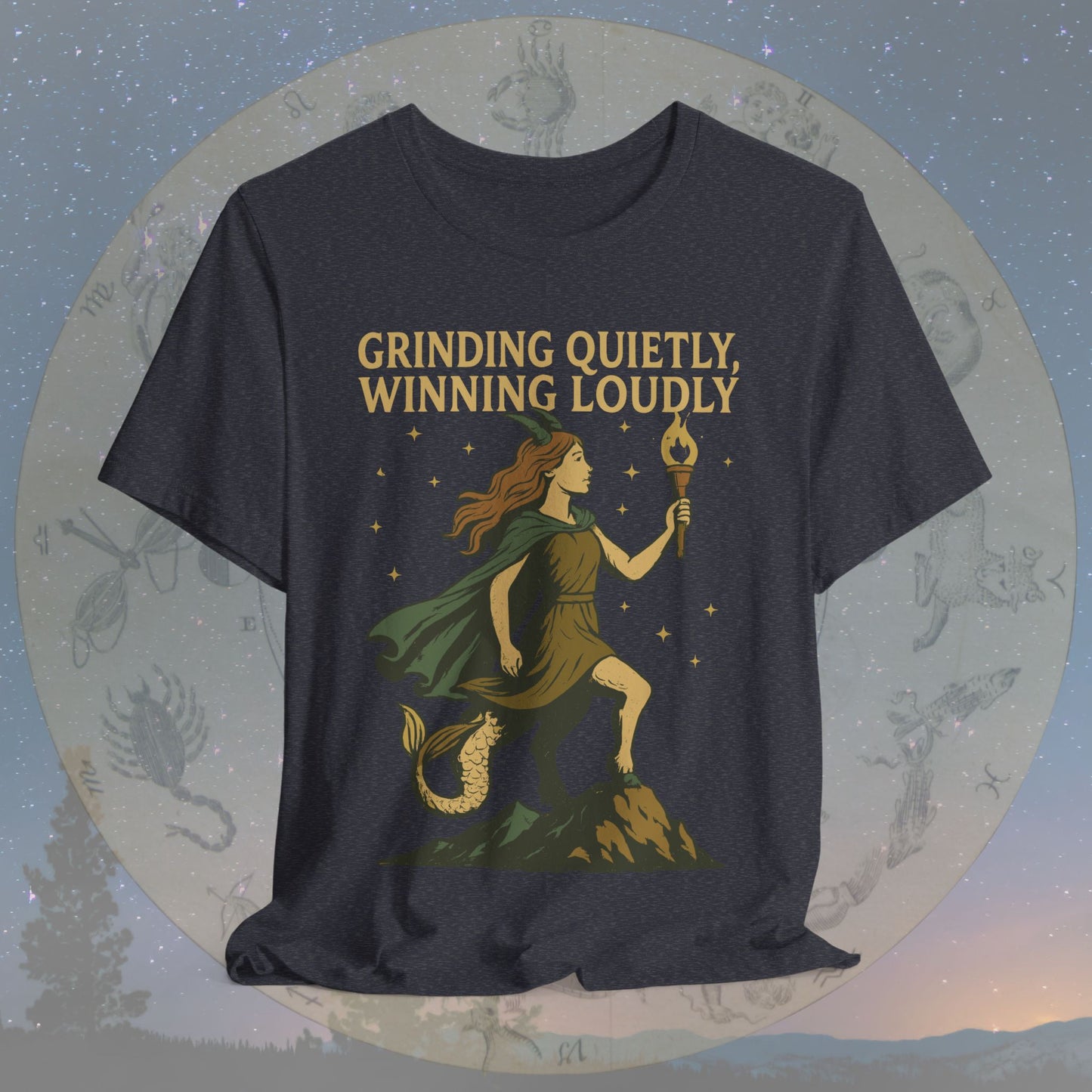 Ambitious Capricorn Grinding Quietly Winning Loudly T-Shirt