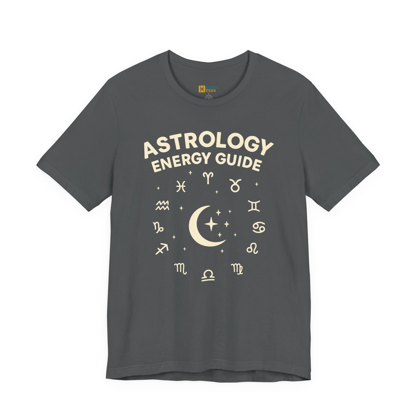 Astrology Energy Guide T-Shirt – Zodiac Signs & Moon Design