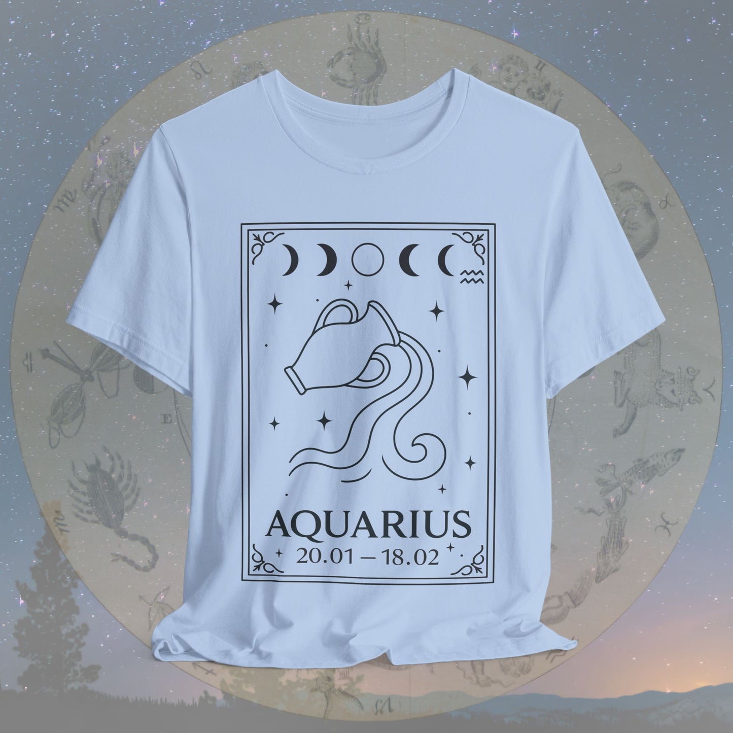 Minimalist Aquarius Zodiac T-Shirt