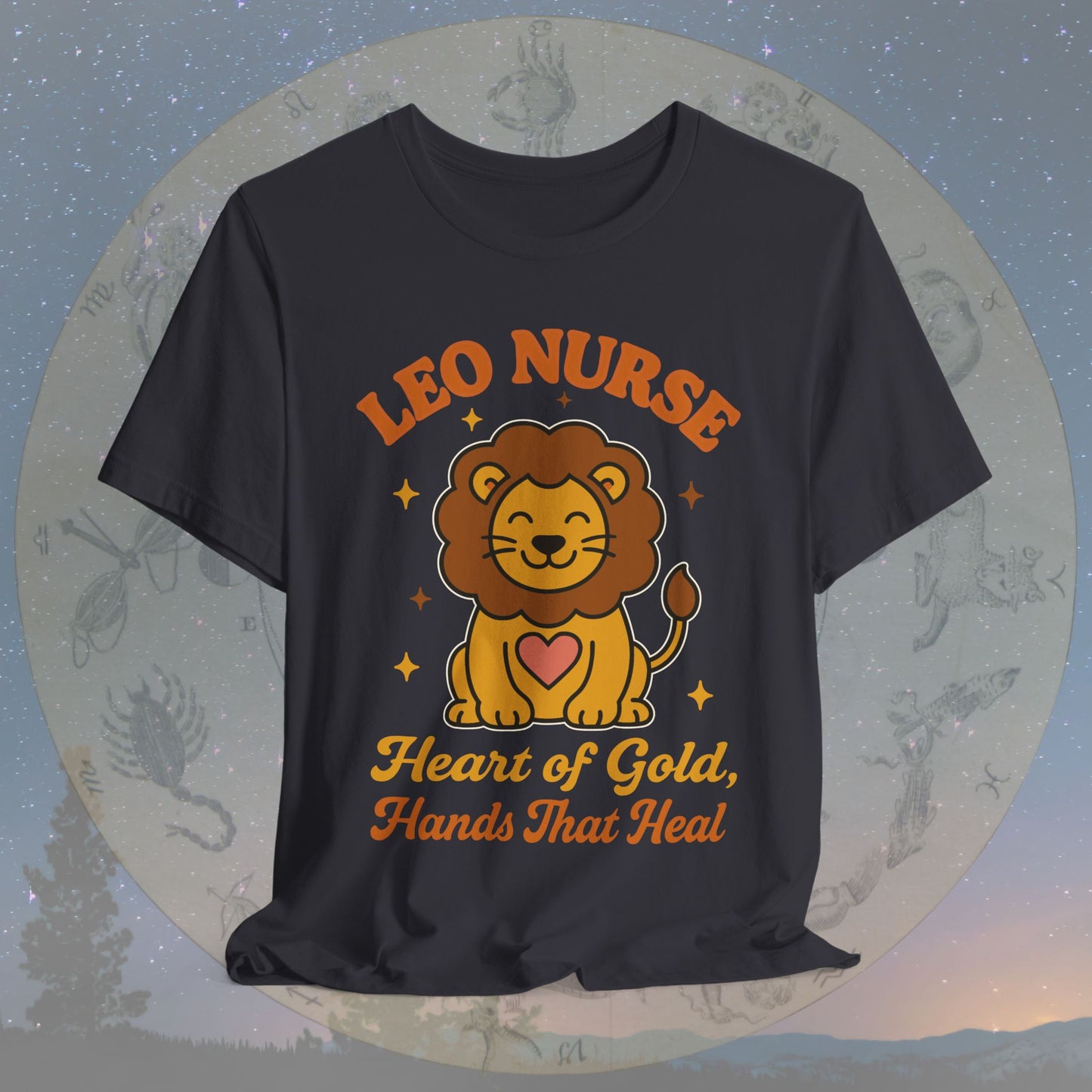 Heart of Gold Leo Nurse T-Shirt