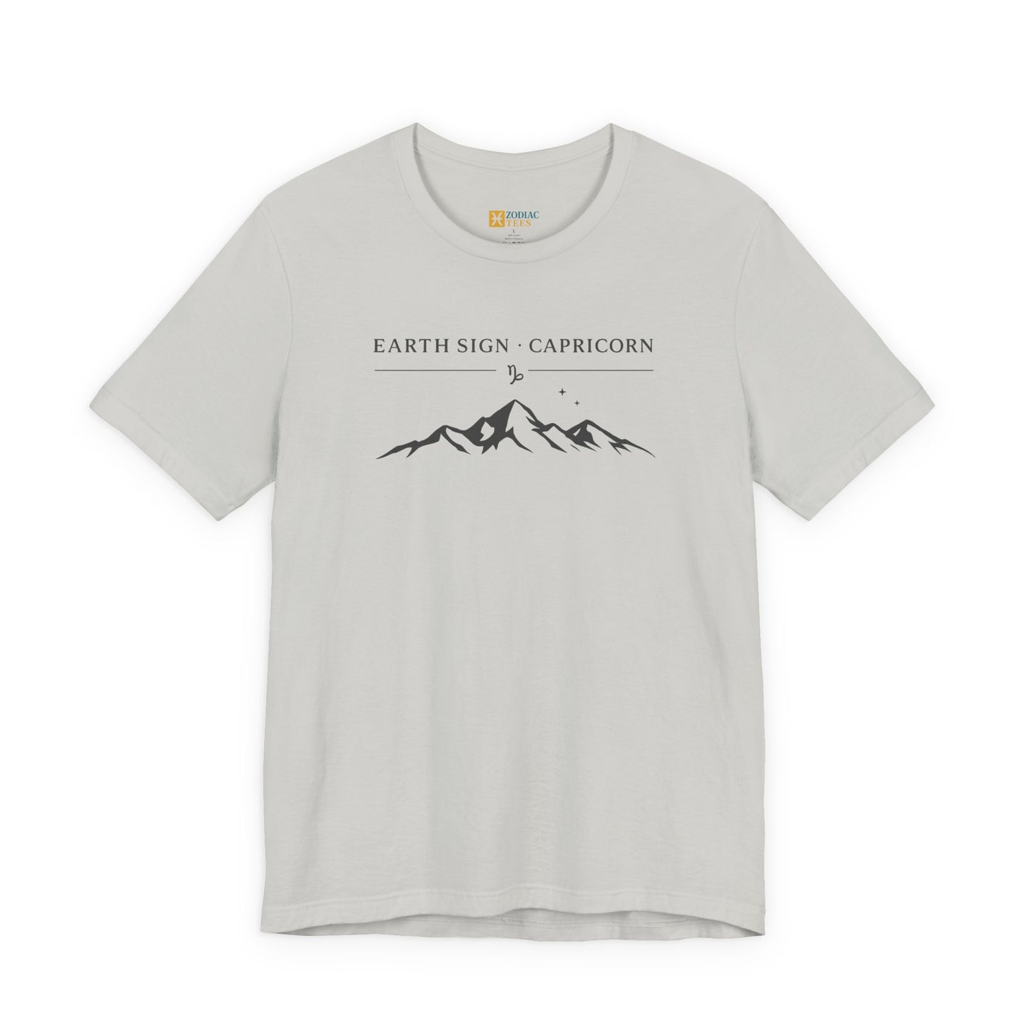 Capricorn Earth Sign T-Shirt – Minimal Mountain Astrology Tee