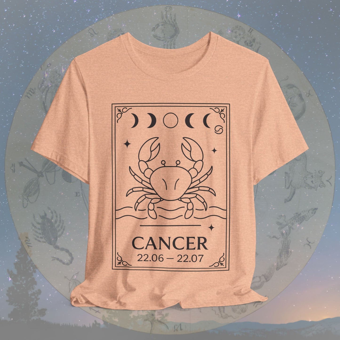 Minimalist Cancer Zodiac T-Shirt