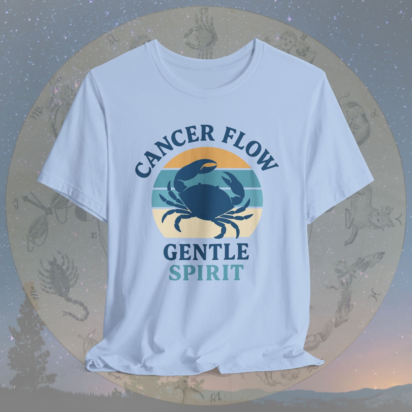 Retro Sunset Gentle Cancer Flow T-Shirt