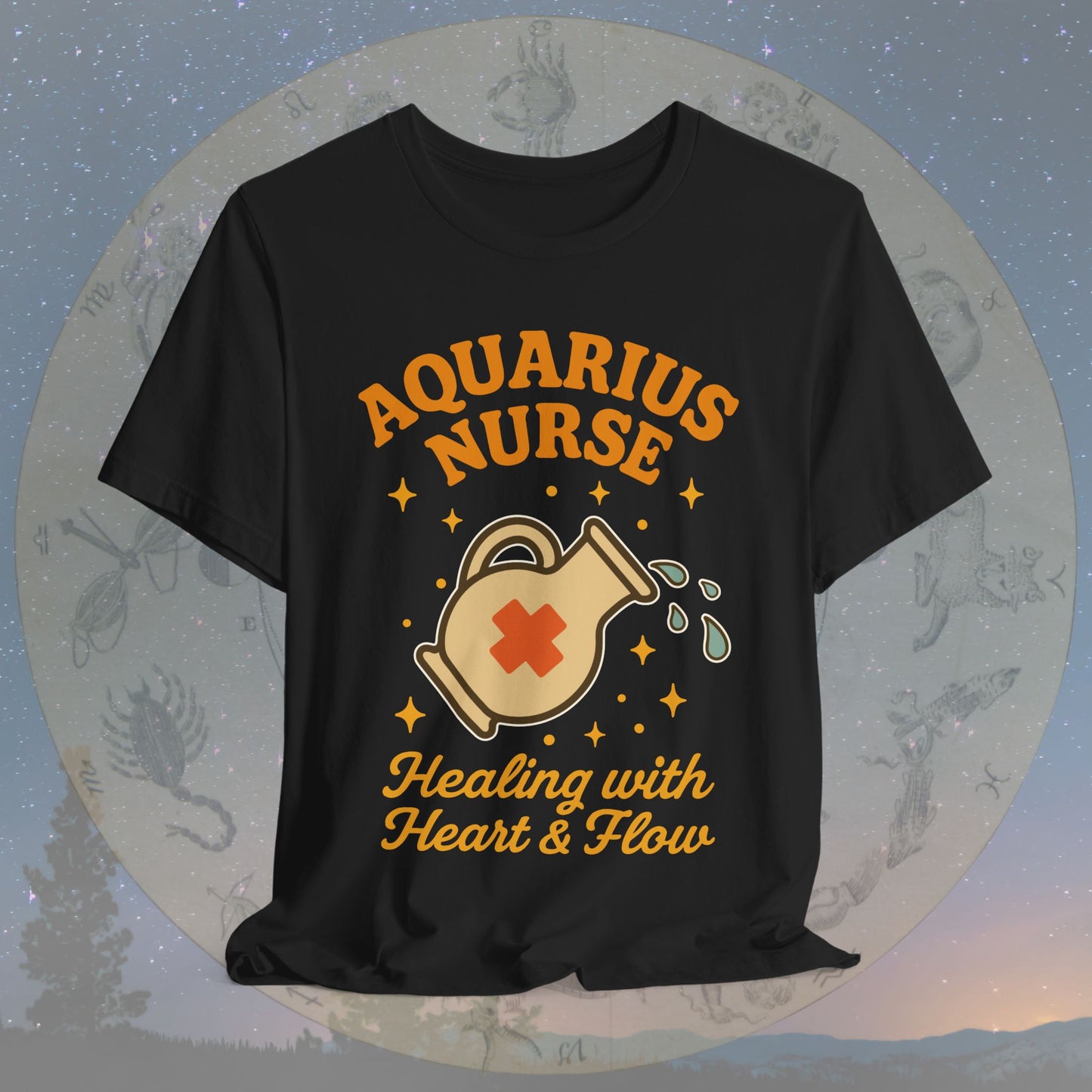 Healing with Heart & Flow Aquarius Nurse T-Shirt