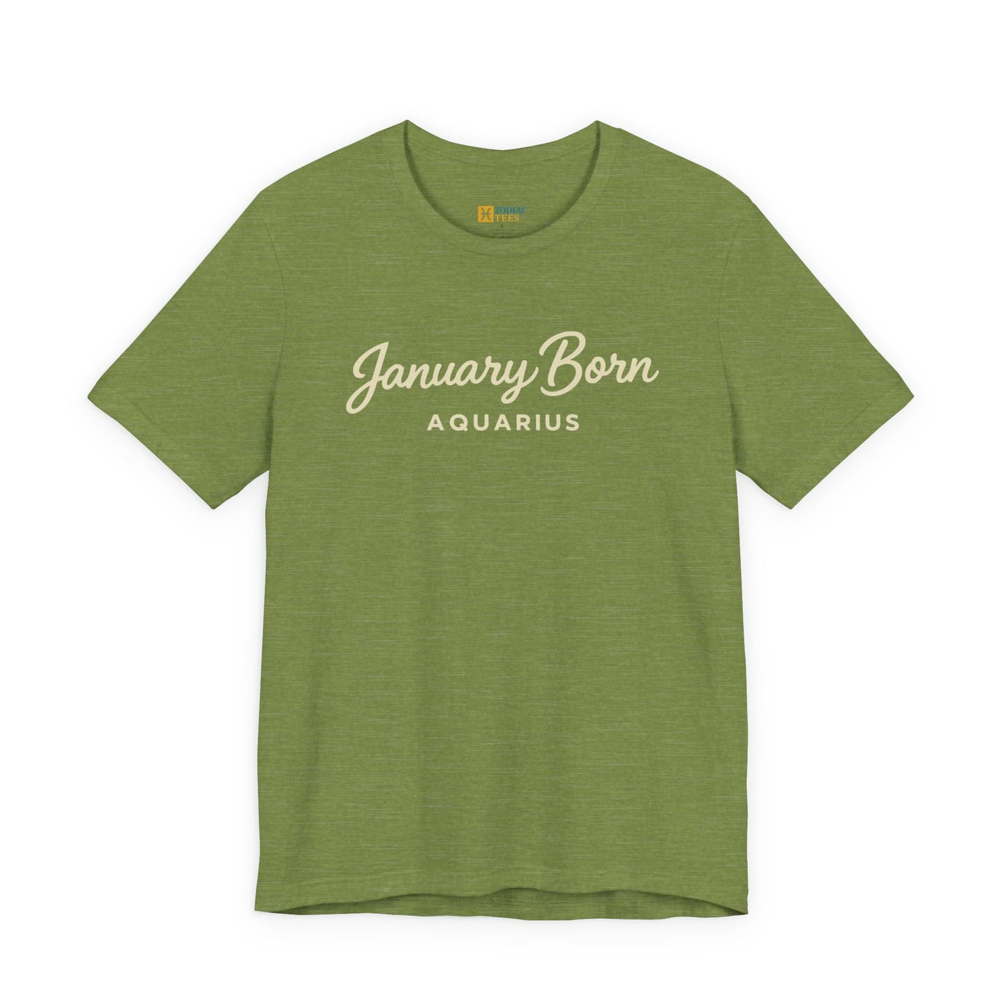 January Born Aquarius T-Shirt – Minimal Zodiac Birthday Tee