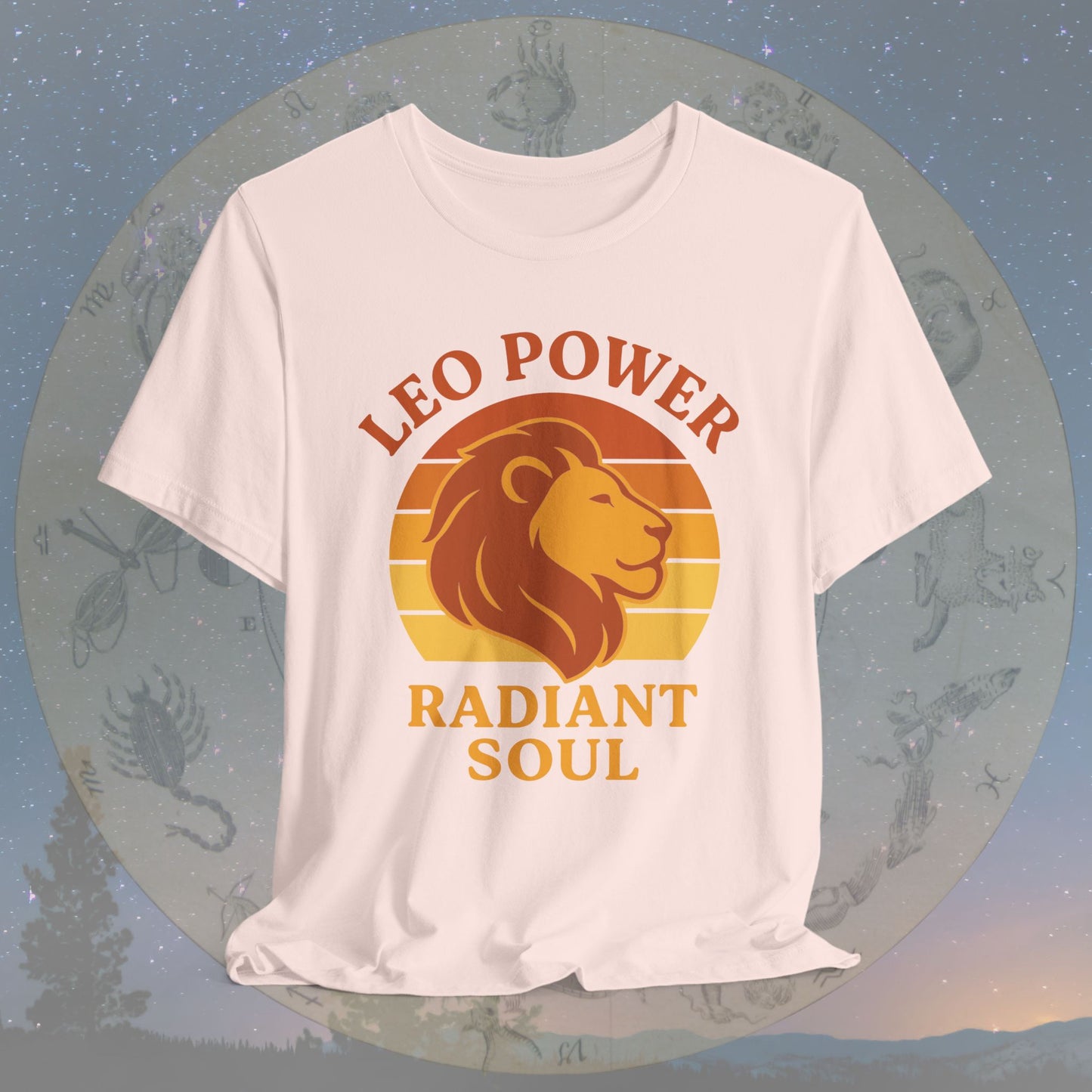 Retro Sunset Radiant Leo Power T-Shirt