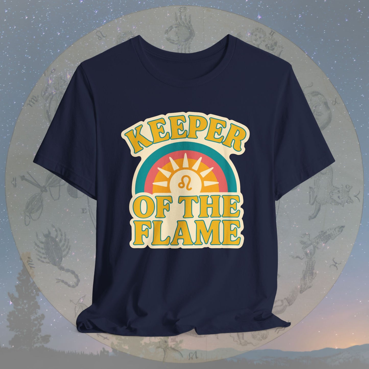Keeper of the Flame – Zodiac Couple Leo T-Shirt